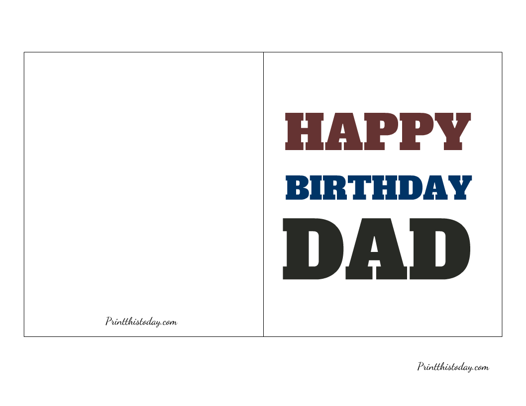18 Cute And Elegant Free Printable Birthday Cards For Dad for Printable Happy Birthday Dad Cards