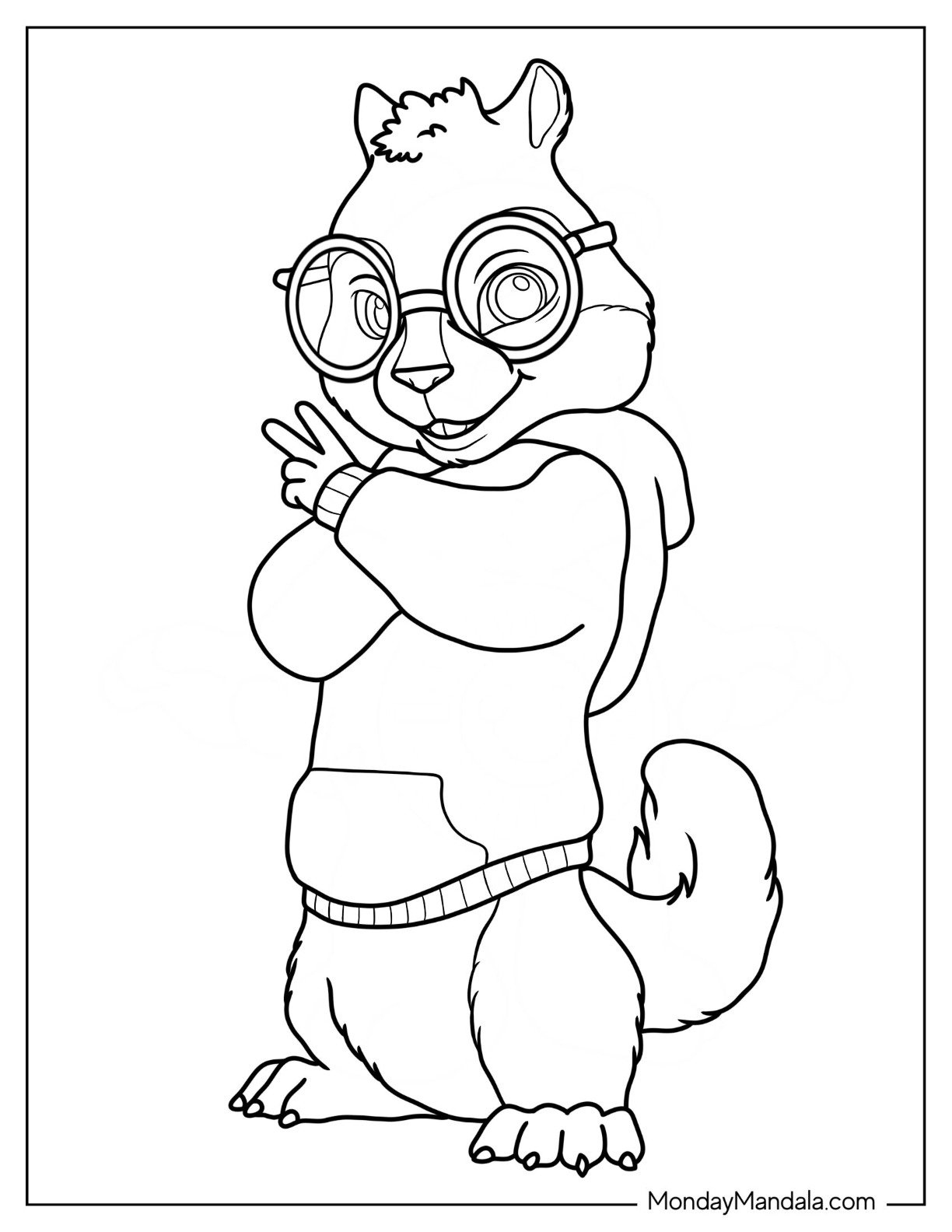 20 Alvin & The Chipmunks Coloring Pages (Free Printables) intended for Alvin and the Chipmunks Printable