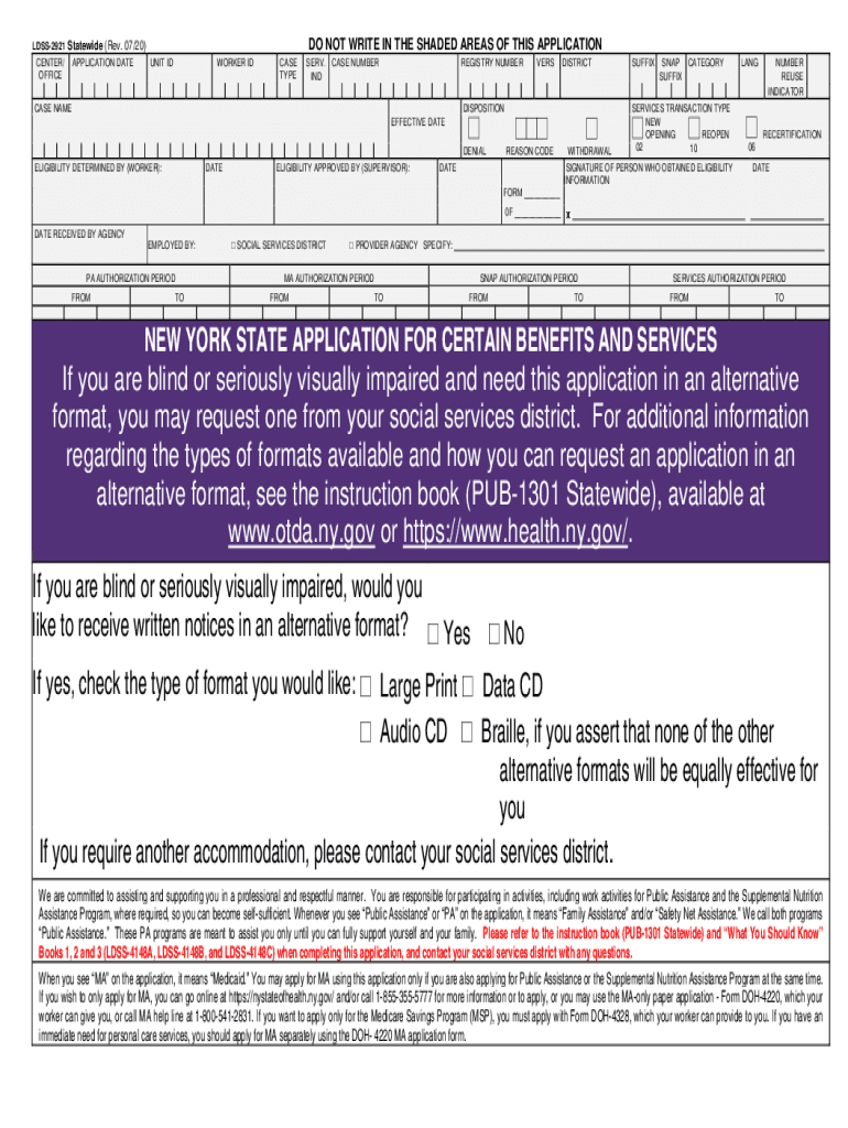2020-2025 Form Ny Ldss-2921 Fill Online, Printable, Fillable inside New York State Printable Heap Application