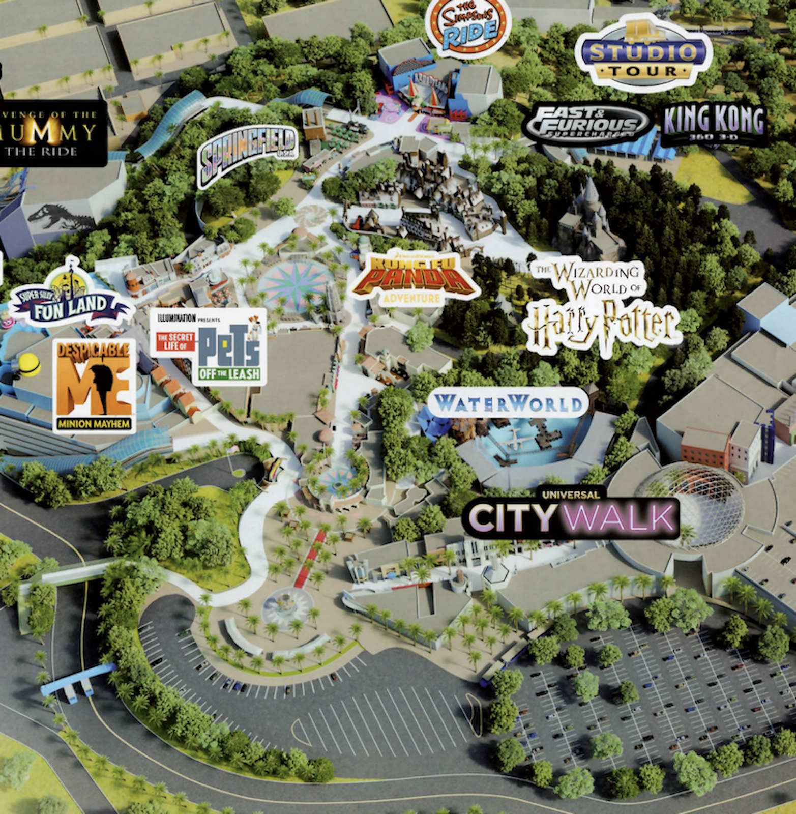 2025 Universal Studios Hollywood Map California (Printable Pdf) inside Printable Universal Studios Hollywood Map