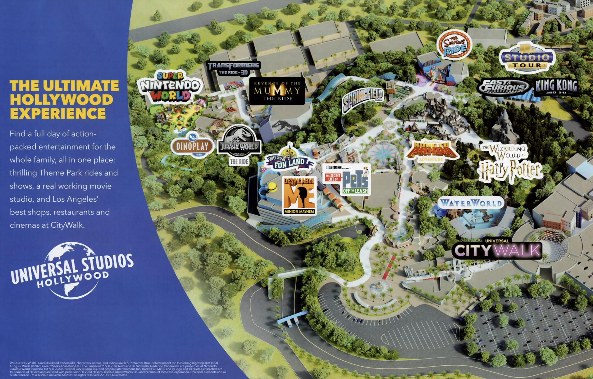 2025 Universal Studios Hollywood Map California (Printable Pdf) inside Printable Universal Studios Hollywood Map