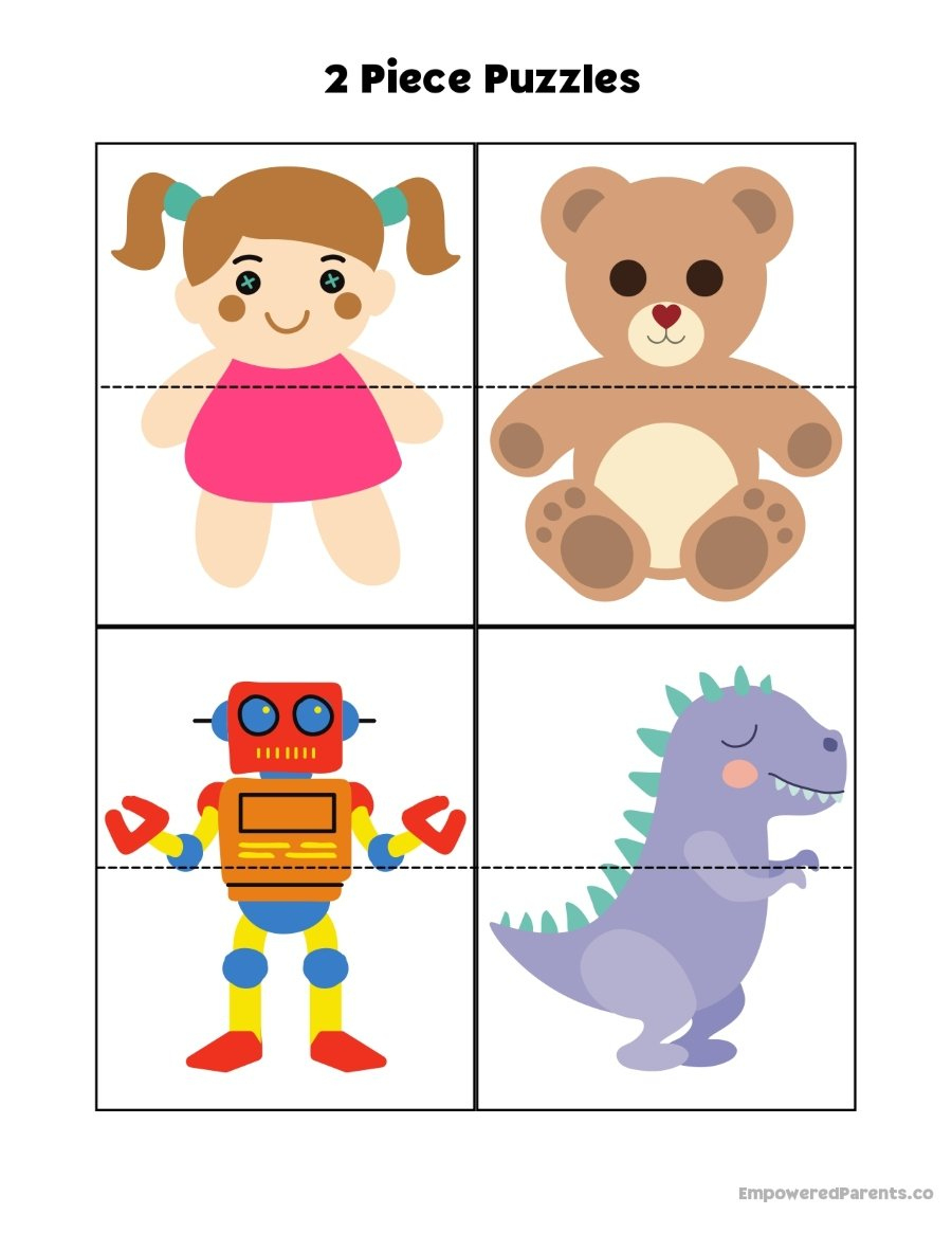 28 Printable Puzzles For Toddlers And Preschoolers (Pdf intended for Picture Puzzles For Kids Printable