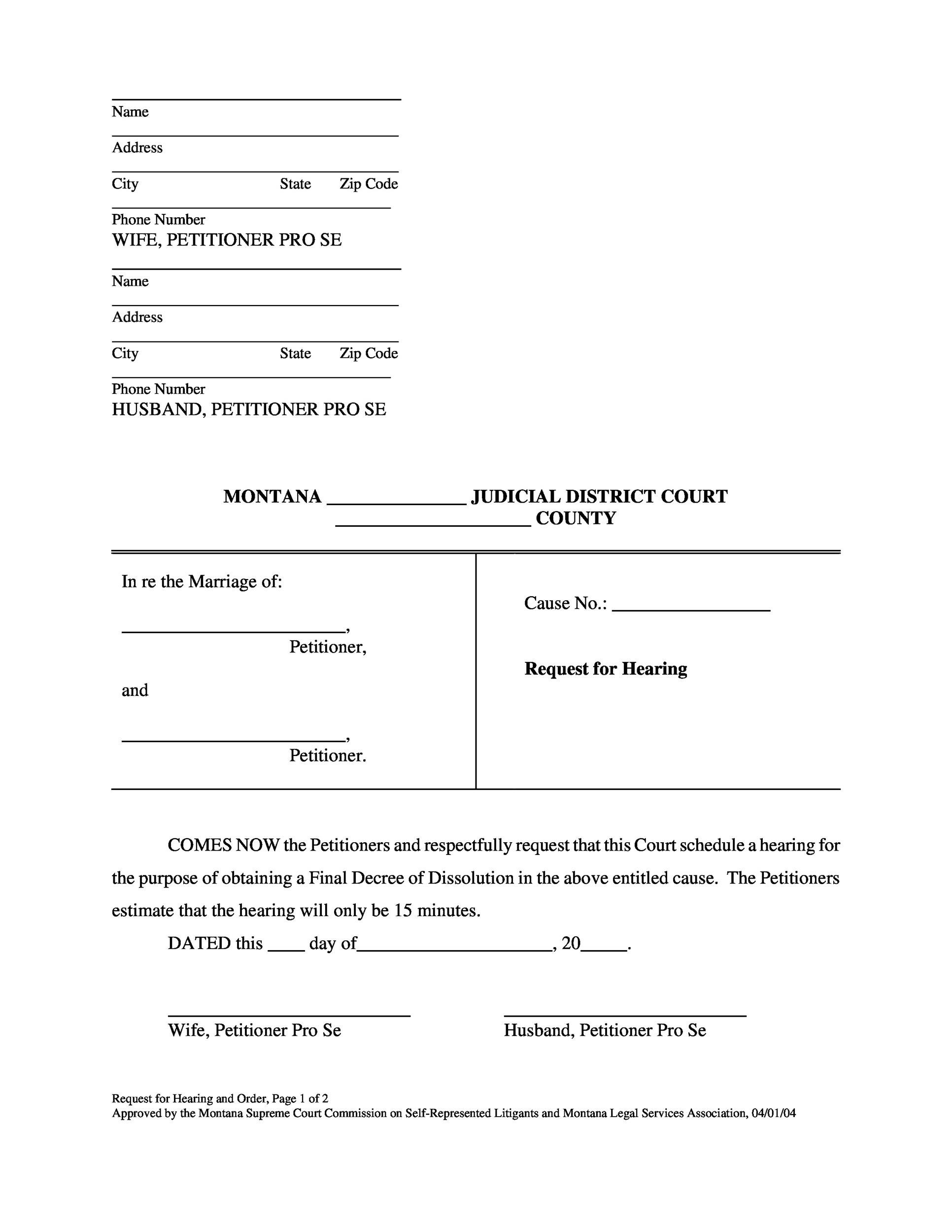 40 Free Divorce Papers (Printable) ᐅ Templatelab regarding Printable Dissolution Of Marriage Forms
