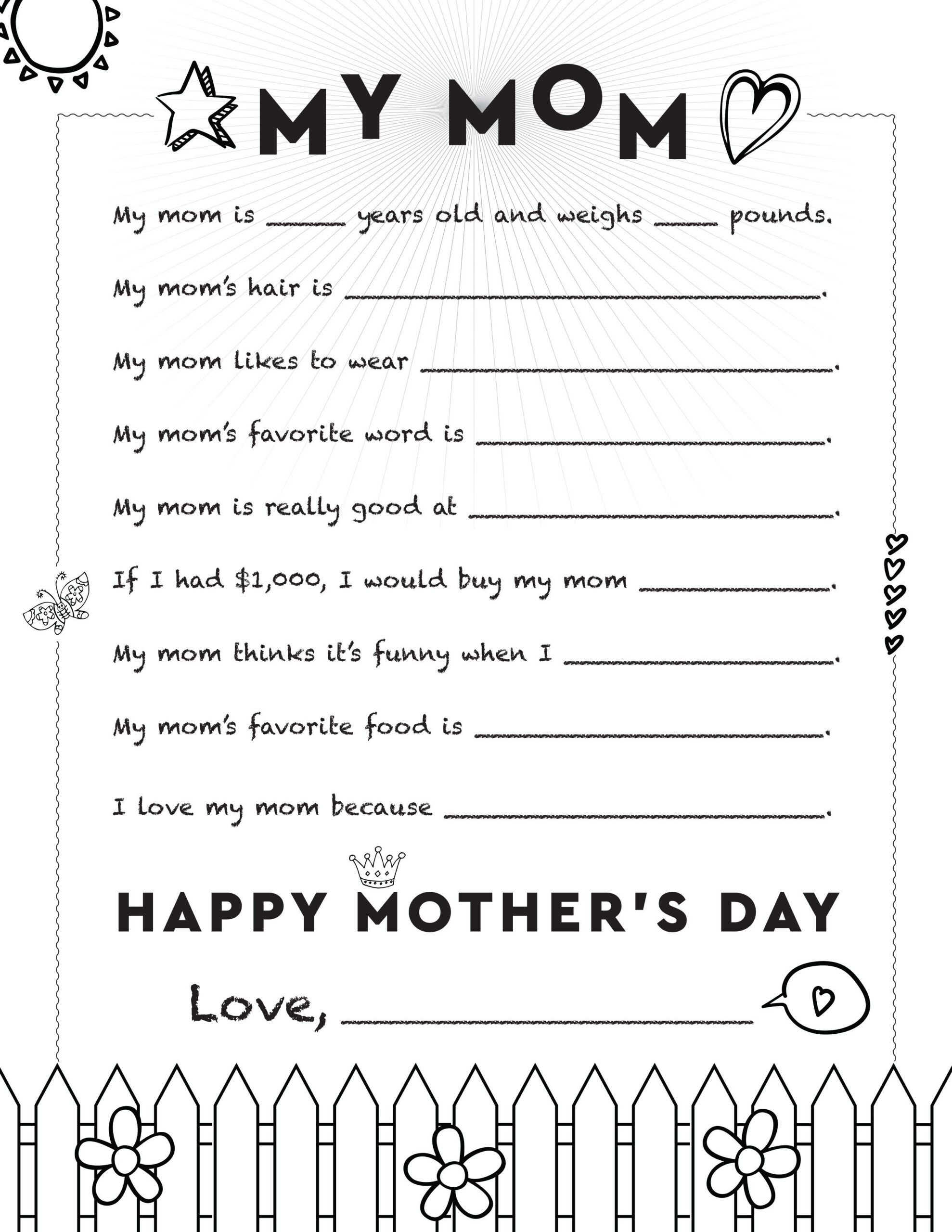 40 Free Printable Mothers Day Cards For 2024 - Worksheets Library inside Mother's Day Templates Printable