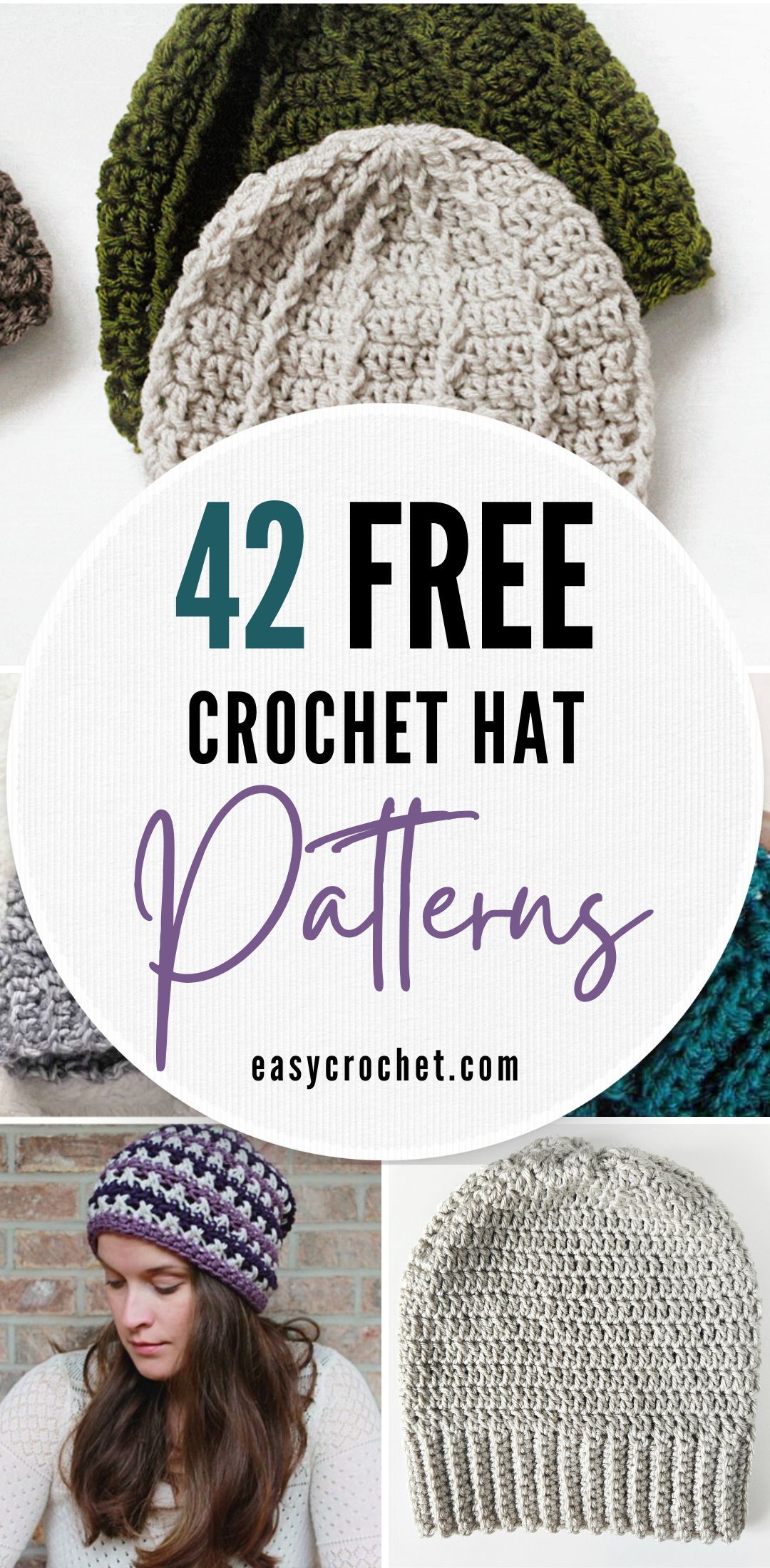 42 Free Beanie And Crochet Hat Patterns - Easy Crochet Patterns regarding Crochet Hat Patterns Free Printable