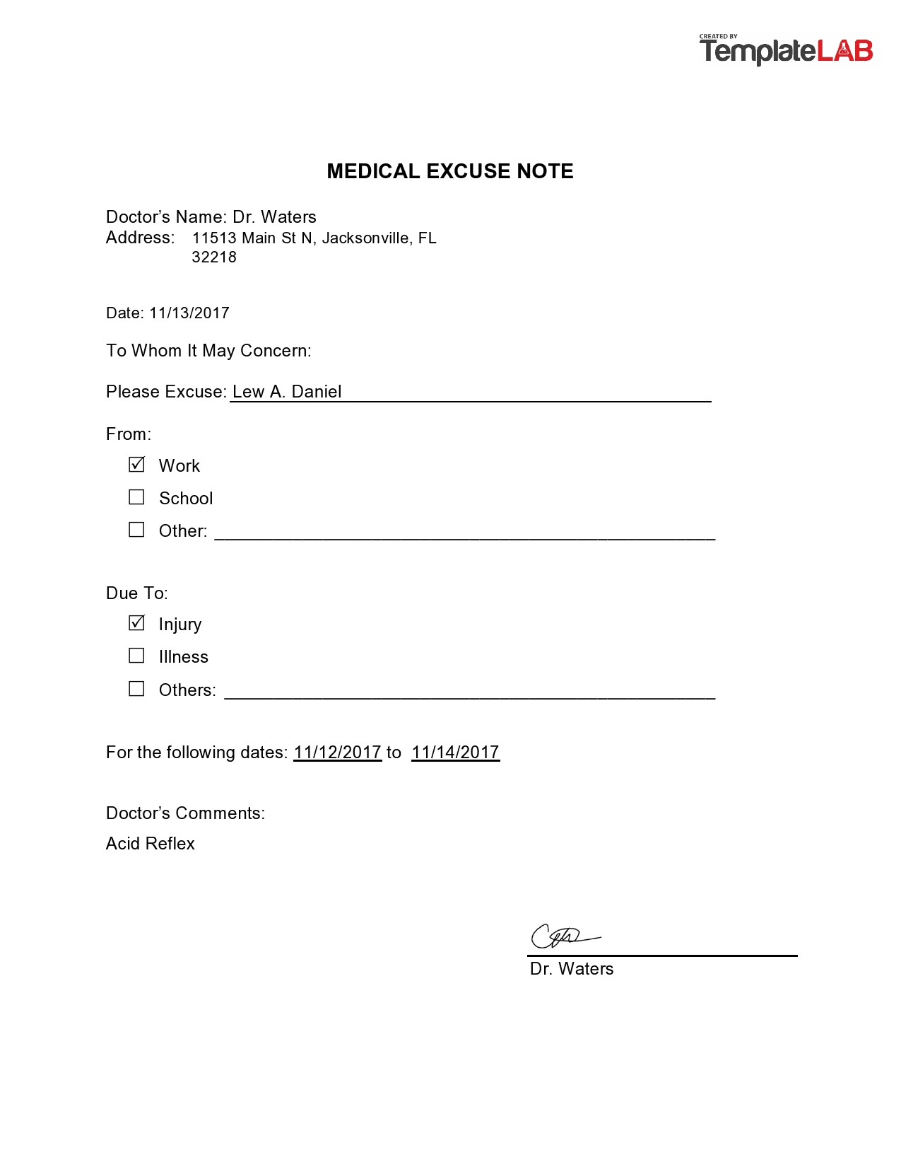 50+ Free Doctor Note Templates [For Work Or School] with regard to Printable Doctors Note For Free
