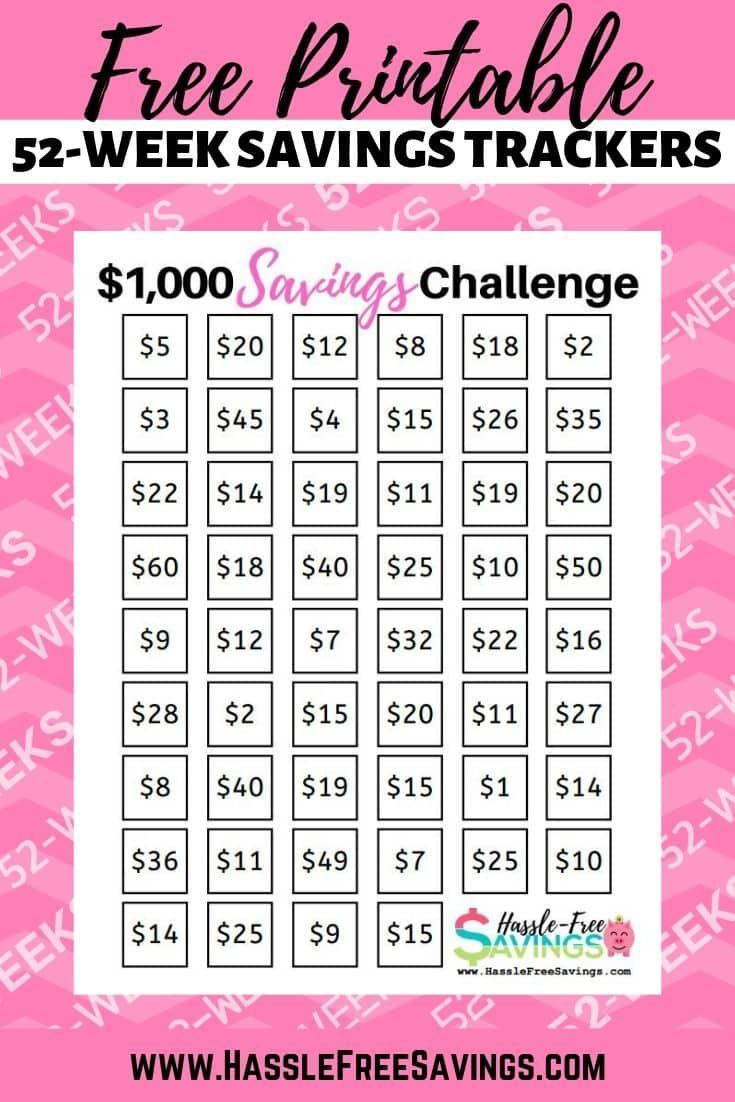 52-Week Money Challenge Chart inside Free Printable 52 Week Money Challenge