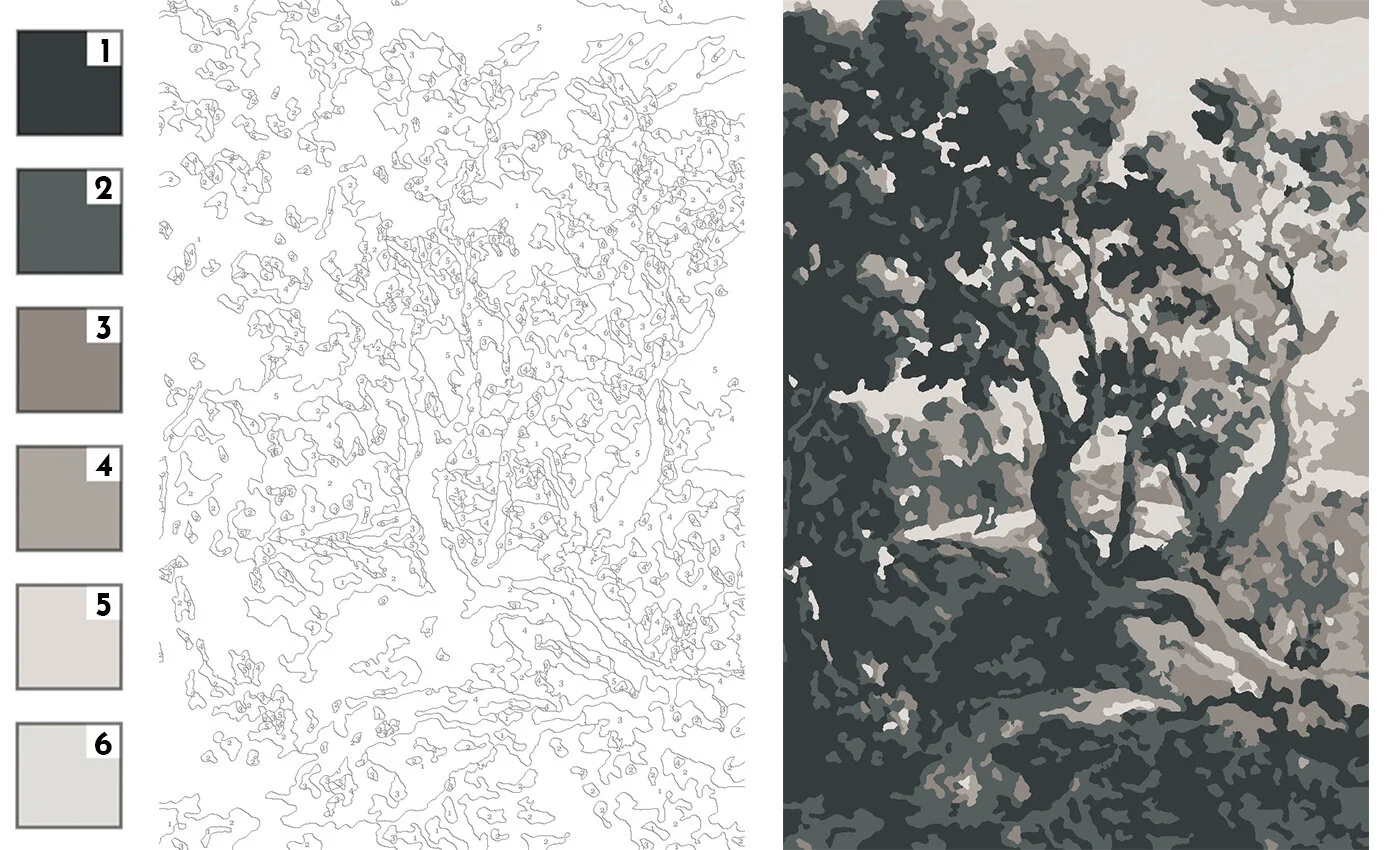 A Free Downloadable Coloring Page Paint-By-Numbers Of My Tree with regard to Paint By Numbers Printable Free