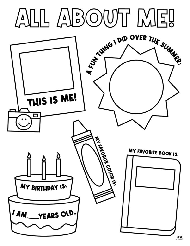 All About Me Printable Worksheets - 50 Free Printables | Printabulls with Free Printable All About Me