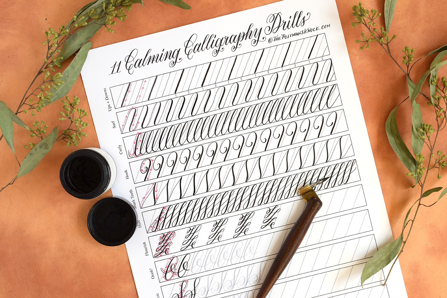 All Of Tpk'S Free Calligraphy Practice Worksheets: A Master List intended for Calligraphy Practice Sheets Printable Free