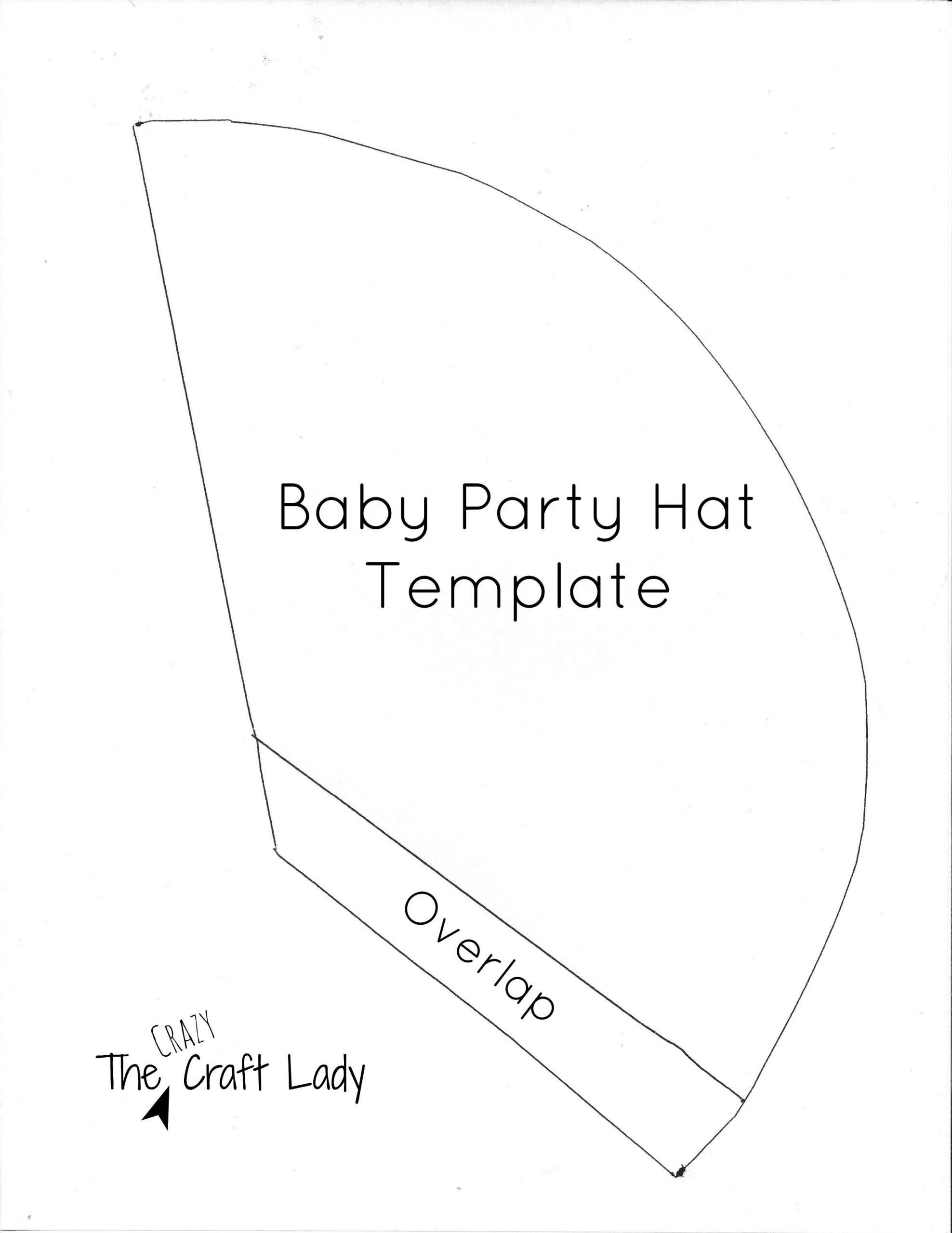 Baby Party Hats And Free Printable Template - The Crazy Craft Lady pertaining to Free Printable Printable Party Hat Template