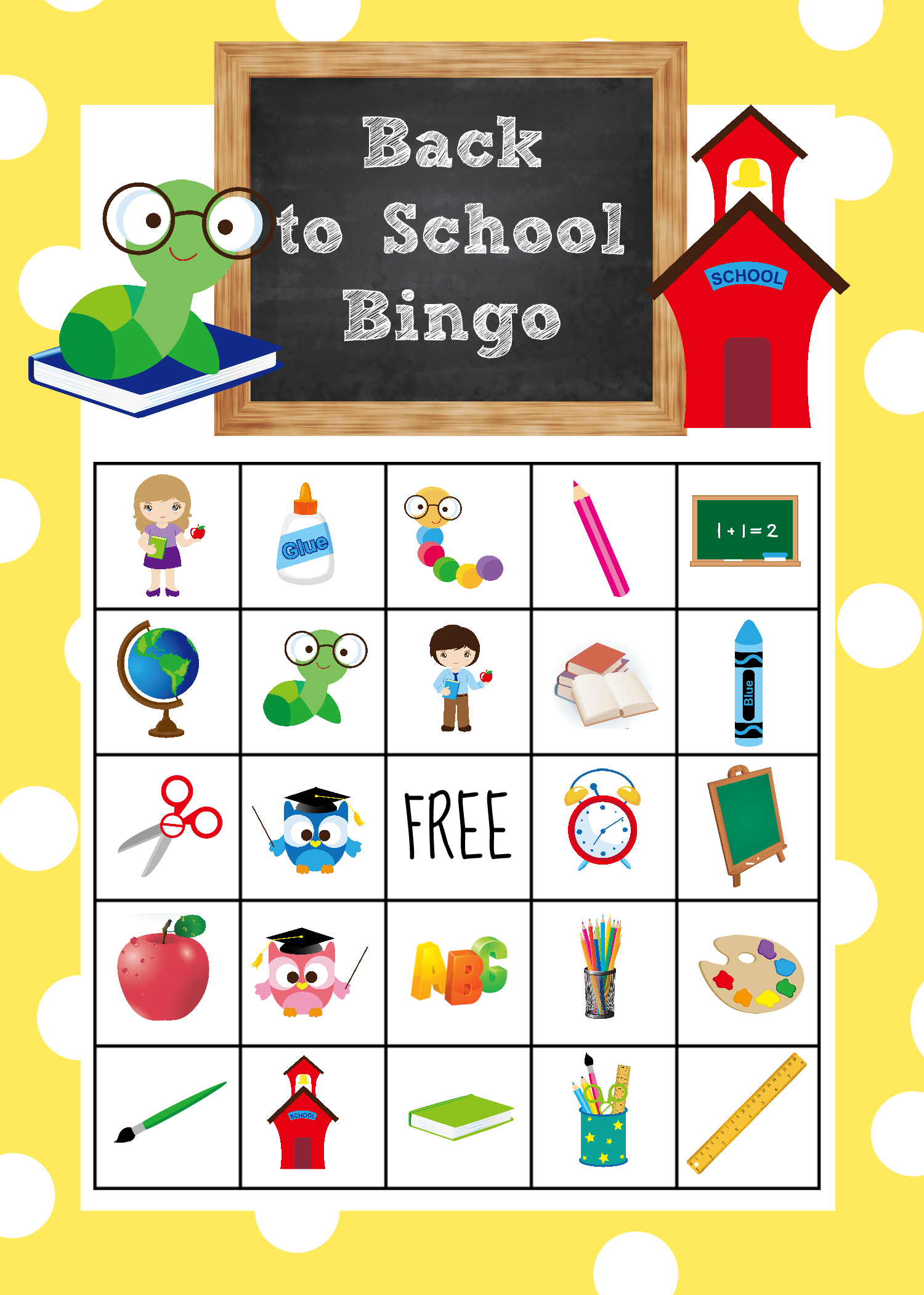 Back To School Bingo Game To Print & Play - Crazy Little Projects throughout Back to School Bingo Free Printable
