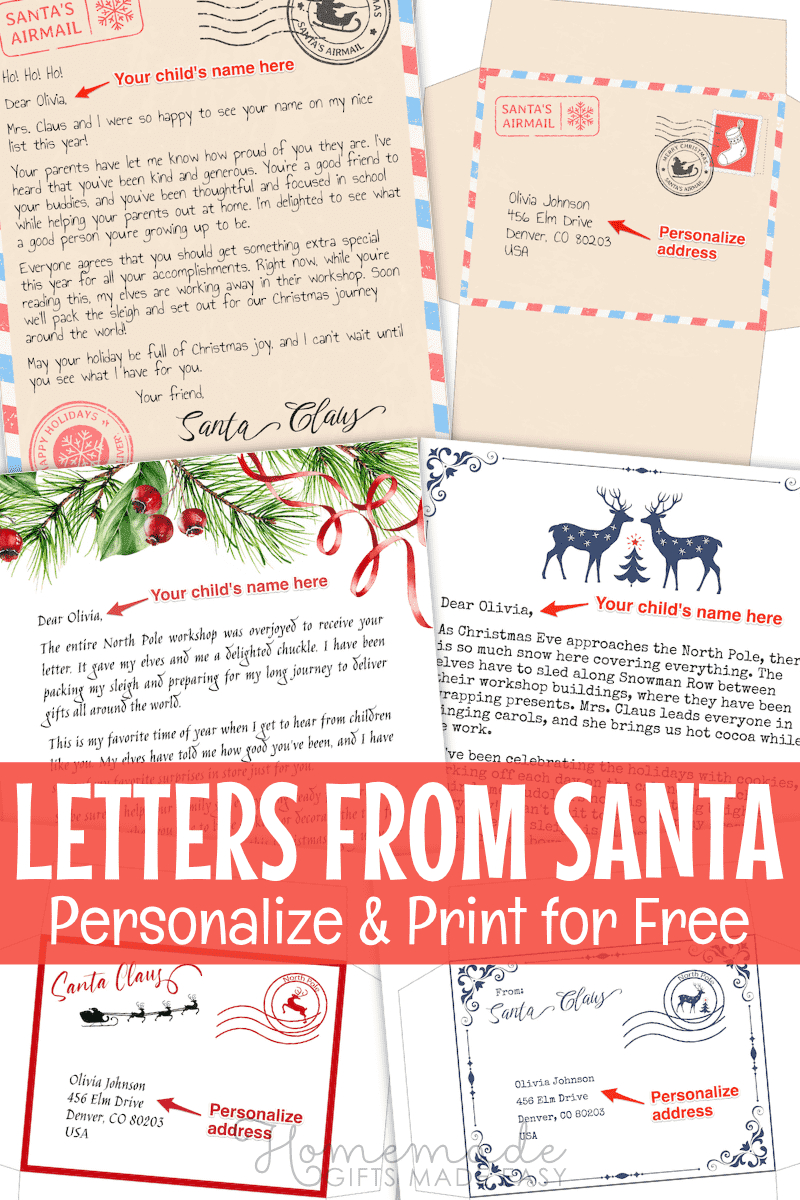 Best Free Printable Letter From Santa Templates with regard to Free Printable Personalised Letter From Santa Template