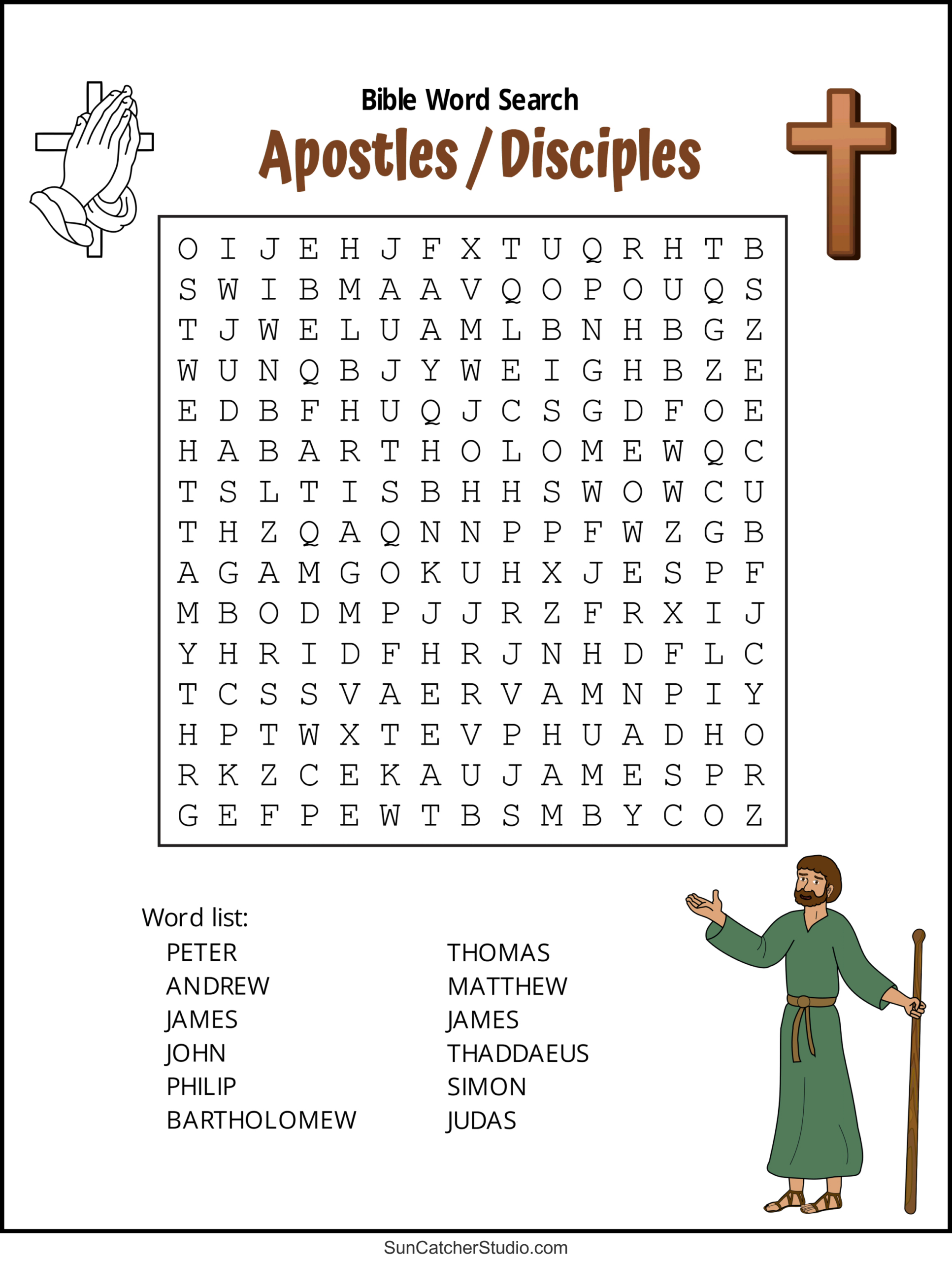 Bible Word Search (Free Printable Christian Puzzles) – Free inside Free Bible Word Search Printable