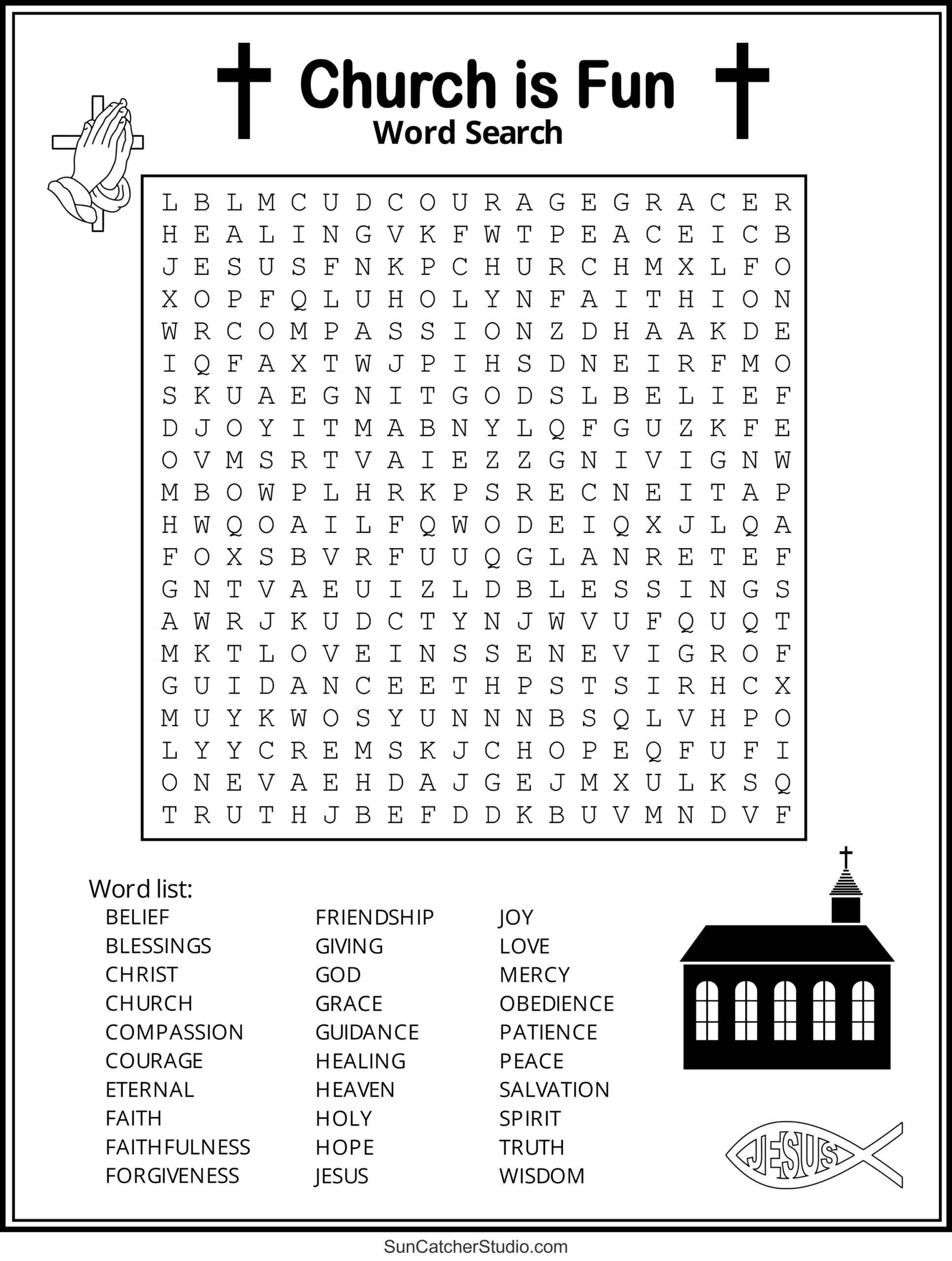 Bible Word Search (Free Printable Christian Puzzles) – Free with Free Bible Word Search Printable