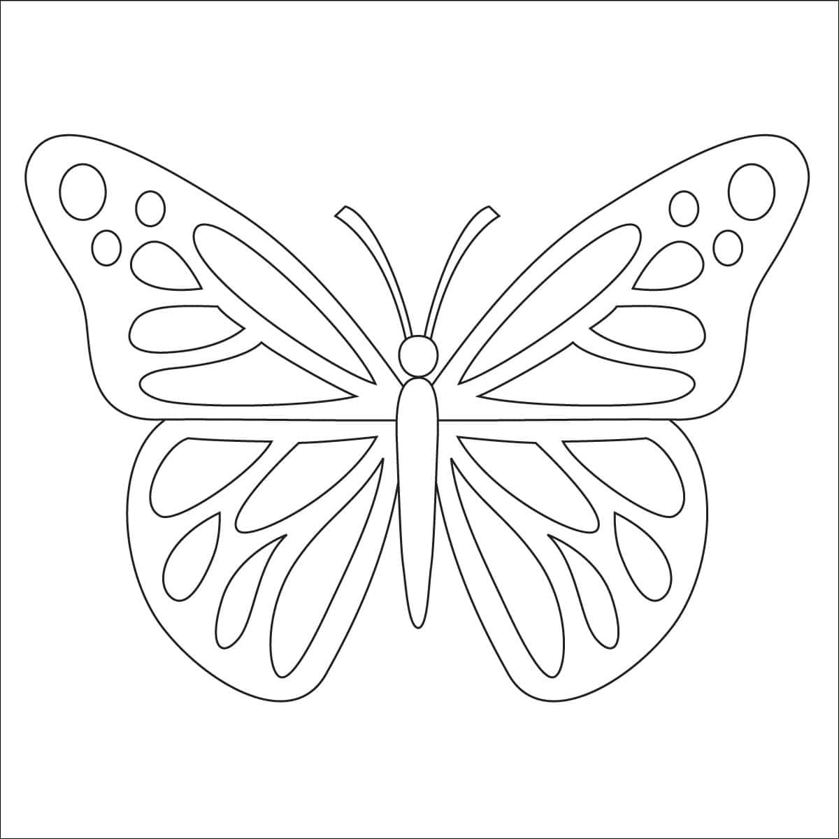 Butterfly Coloring Page: Free Printable Sheets For Kids pertaining to Free Printable of a Butterfly