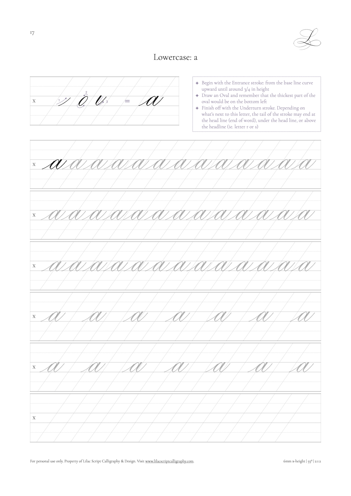 Calligraphy Worksheets And Other Resources | Lilac Script with Calligraphy Practice Sheets Printable Free