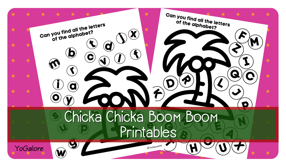 Chicka Chicka Boom Boom Printables • Yogalore And More Activities for Chicka Chicka Boom Boom Printables
