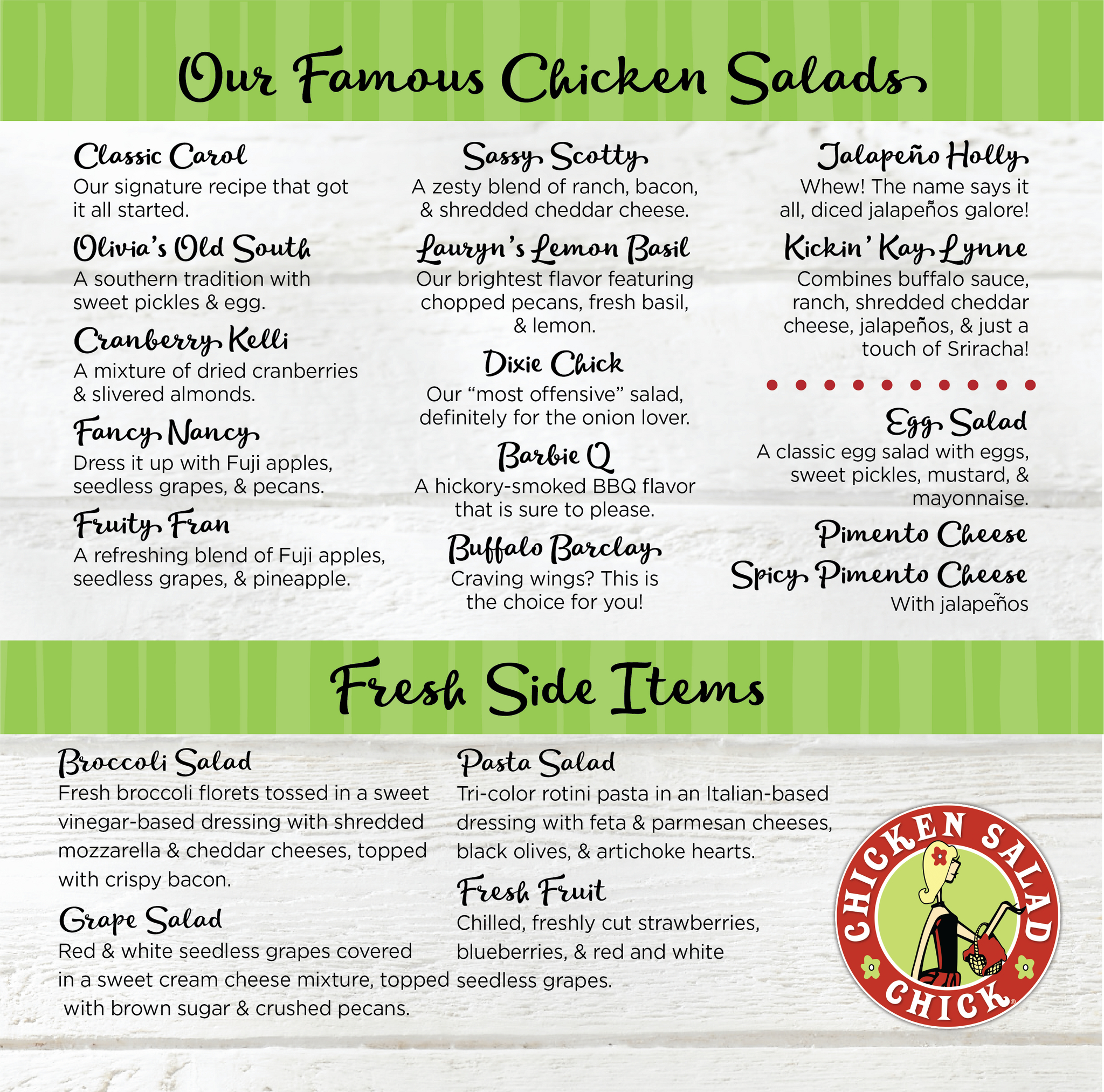 Chicken Salad Chick - Irving, Tx - Nextdoor throughout Chicken Salad Chick Printable Menu