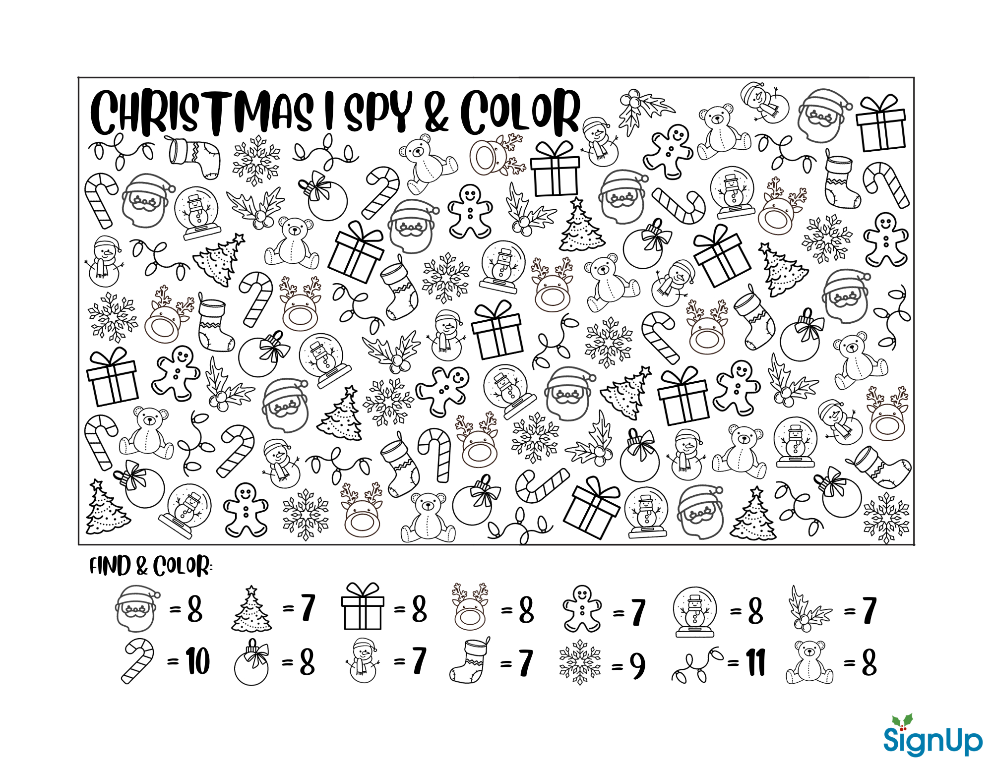Christmas Activity Sheets &amp;amp; Coloring Pages | Signup with Free Printable Christmas Activity Pages