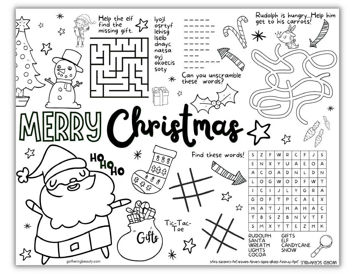 Christmas Coloring Activities For Kids - Free Printable with regard to Free Printable Christmas Activity Pages