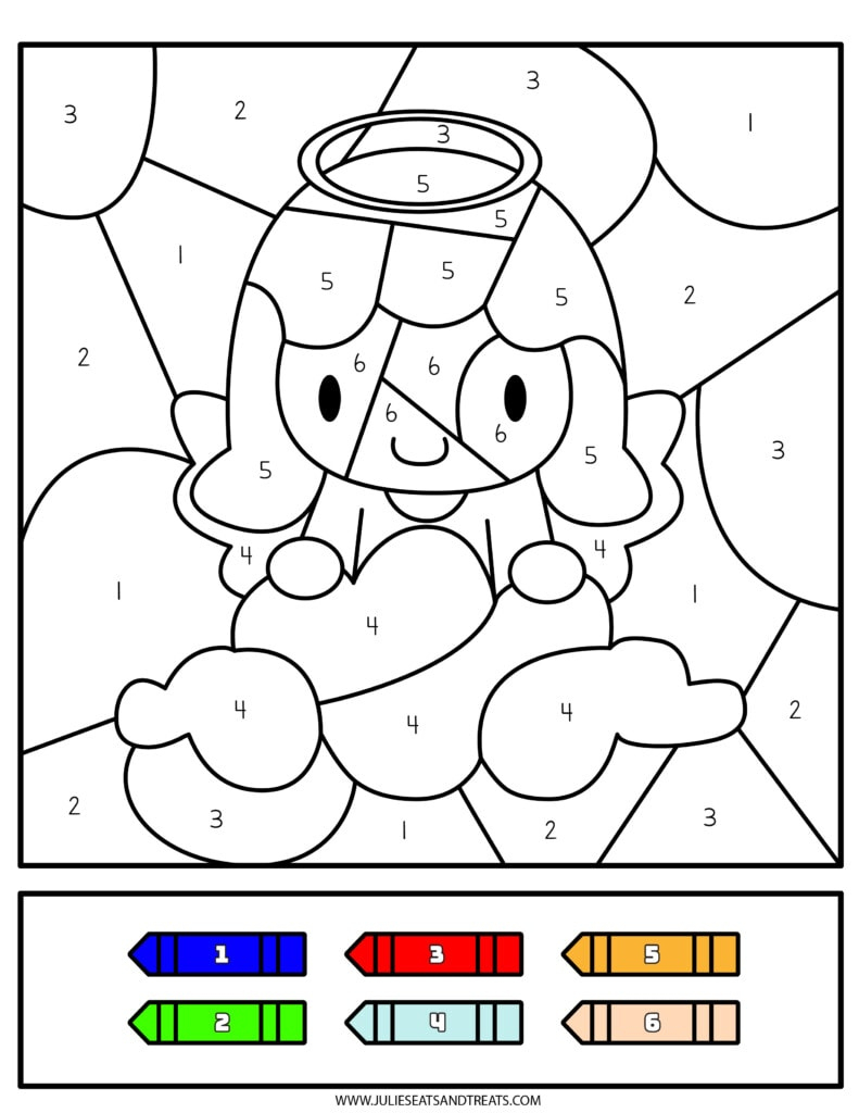Christmas Nativity Colornumber - Free! - Kids Activity Zone with Christmas Paint By Number Printables