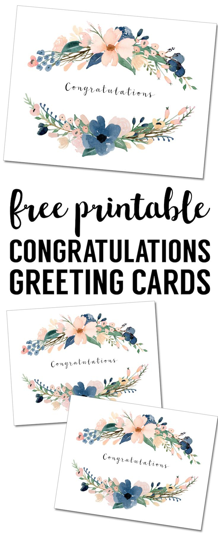 Congratulations Card Printable {Free Printable Greeting Cards pertaining to Bridal Shower Cards Printable Free