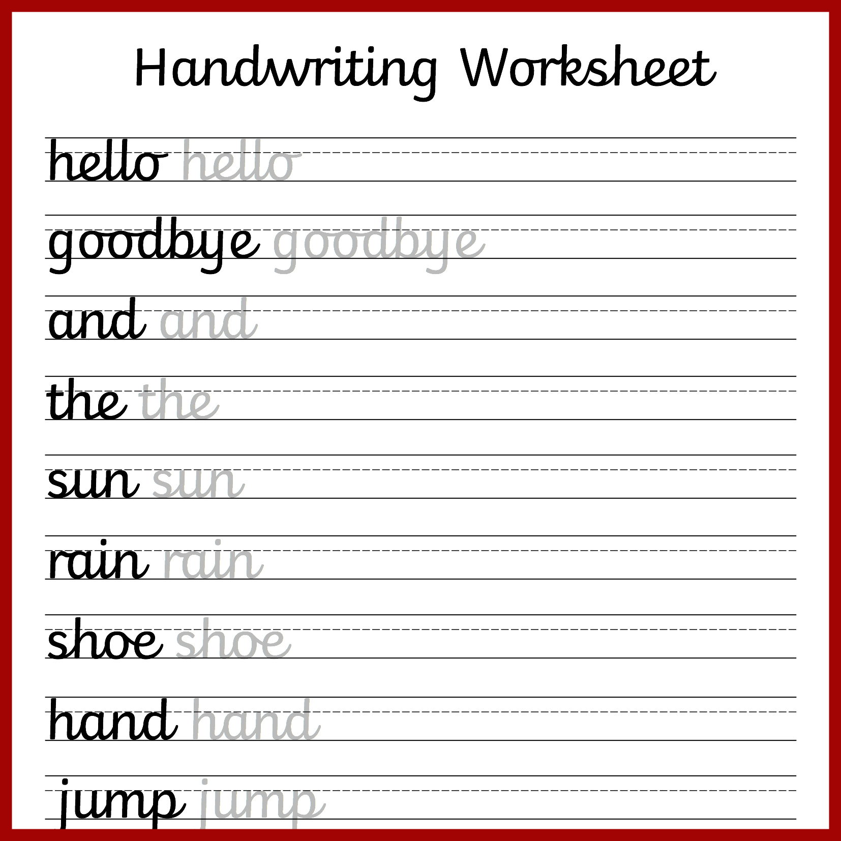 Cursive Handwriting Worksheets – Free Printable! | Mama Geek for Free Printable Cursive Writing Sheets