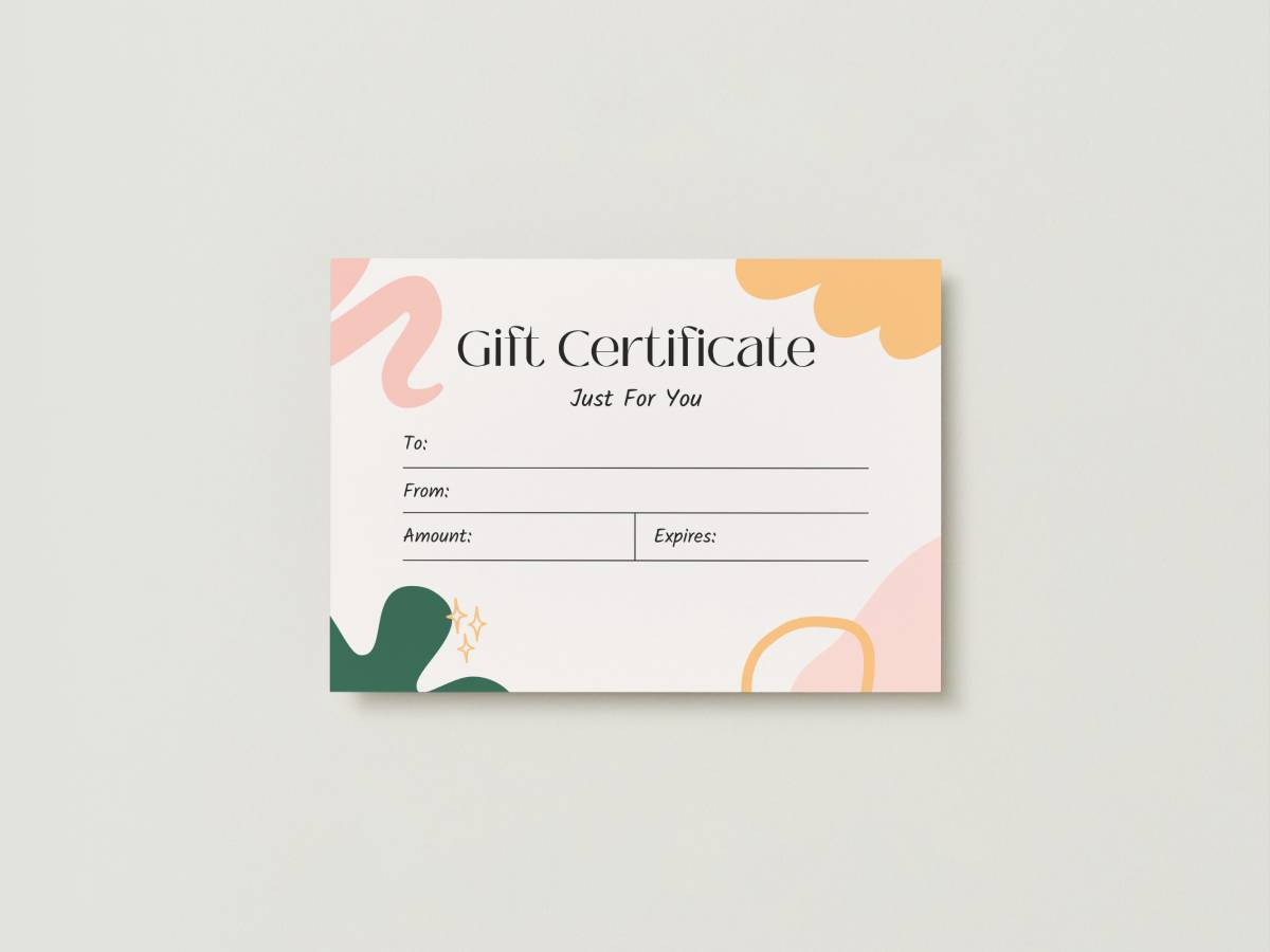Custom Gift Certificates - Printable Gift Cards | Canva within What Stores Offer Printable Gift Cards