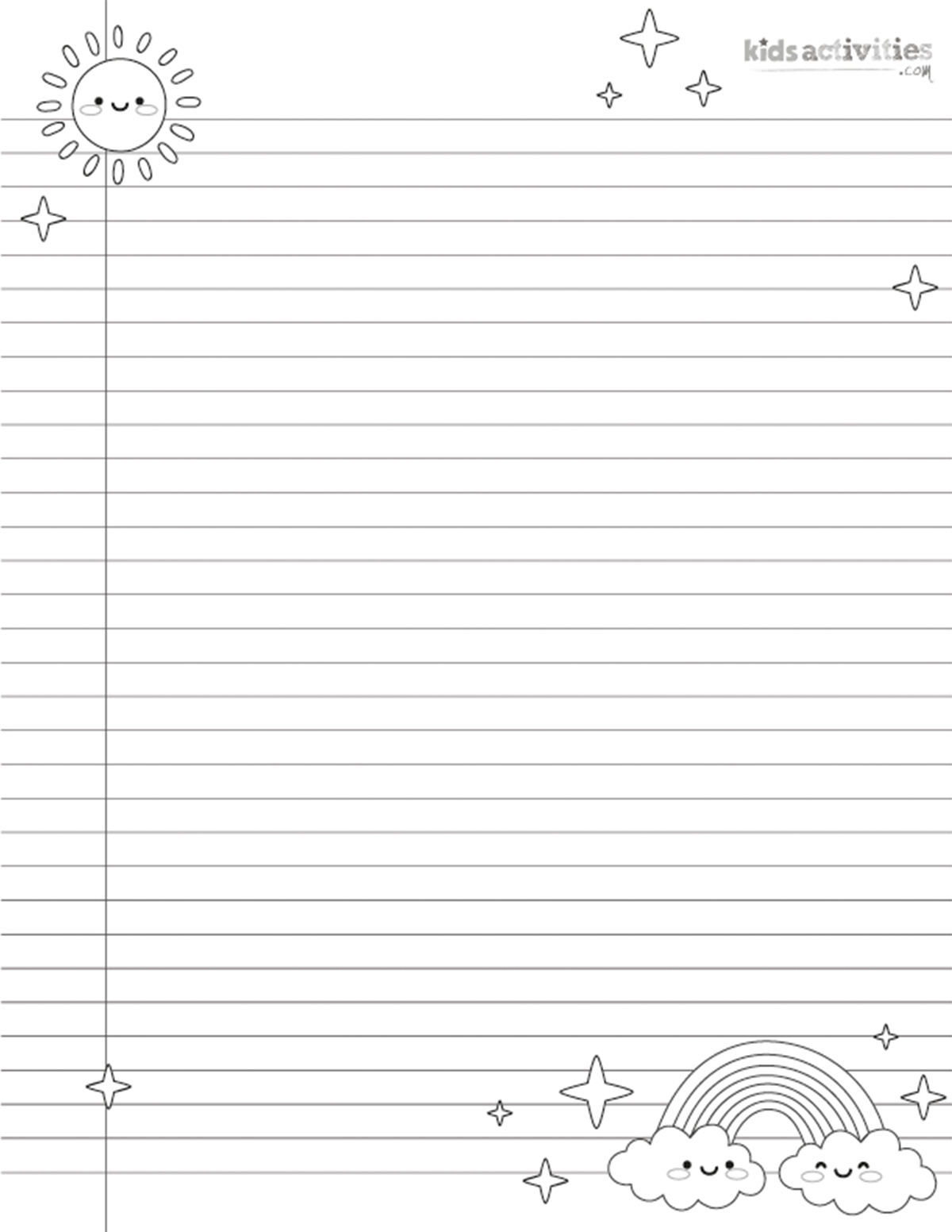 Cute Printable Notebook Paper For Kids And Adults | Kids regarding Free Cute Printable Notebook Paper