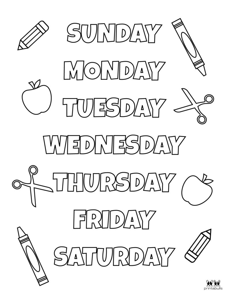 Days Of The Week Worksheets &amp;amp;Amp; Printables - 50 Free Pages for Days Of The Week Free Printable
