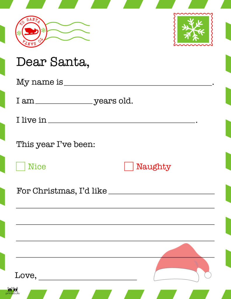 Dear Santa Letter Printables - Free | Printabulls pertaining to Letter to Santa Printable Free