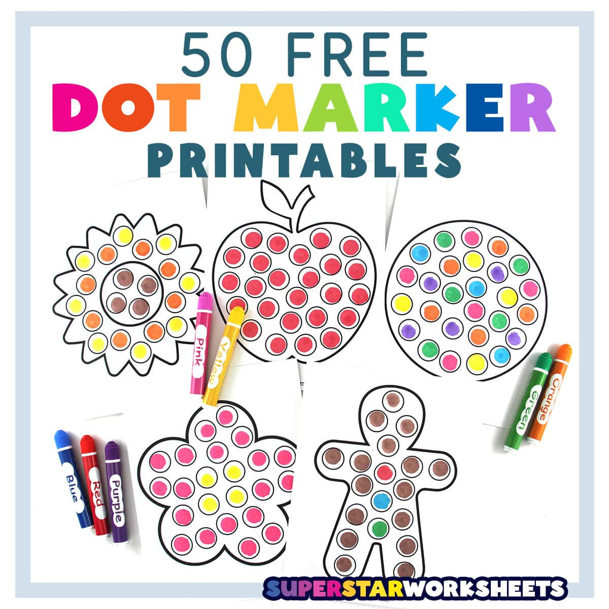 Dot Marker Printables - Superstar Worksheets throughout Dot To Dot Marker Printables