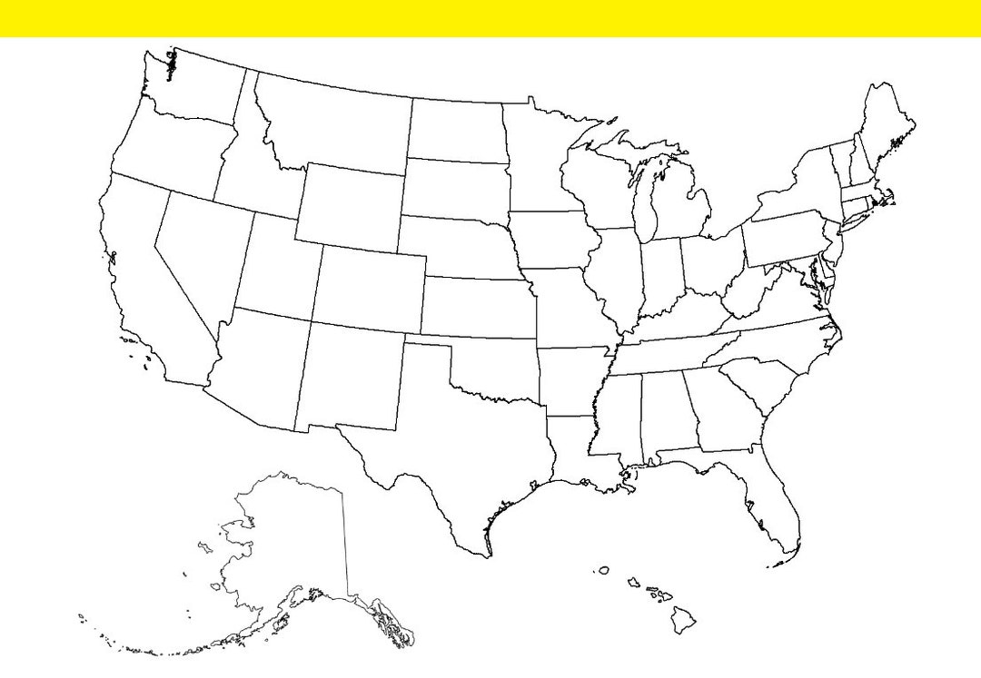 Druckbare Blanko-Karte Der Usa: Perfekt Für Geographieunterricht in Blank U.s. Map Printable