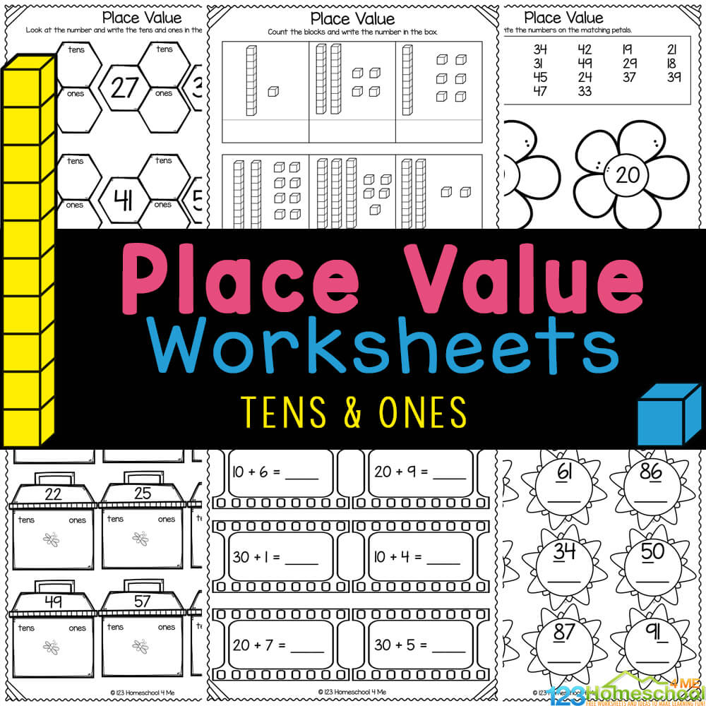 ✏️ Free Printable Place Value Tens And Ones Worksheets For within Place Value Worksheets Printable Free