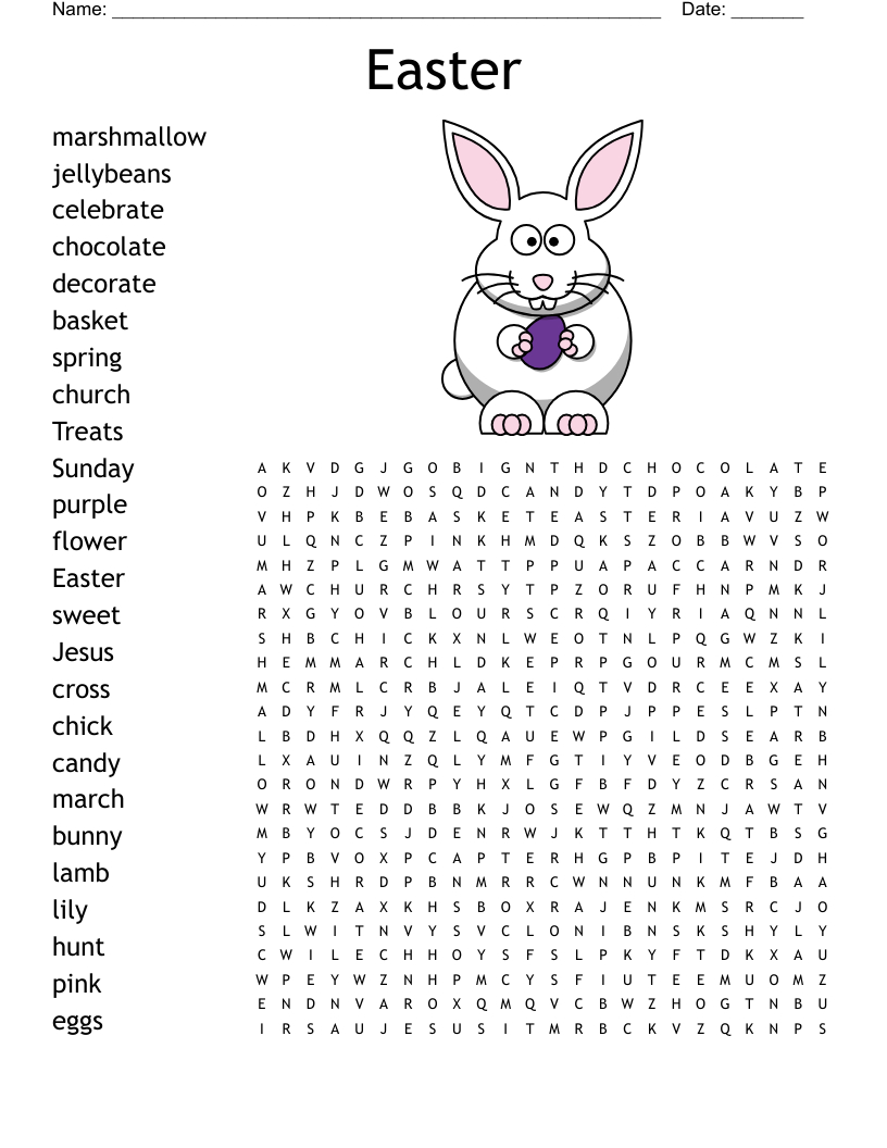 Easter Word Search - Wordmint within Easter Word Search Printable Free