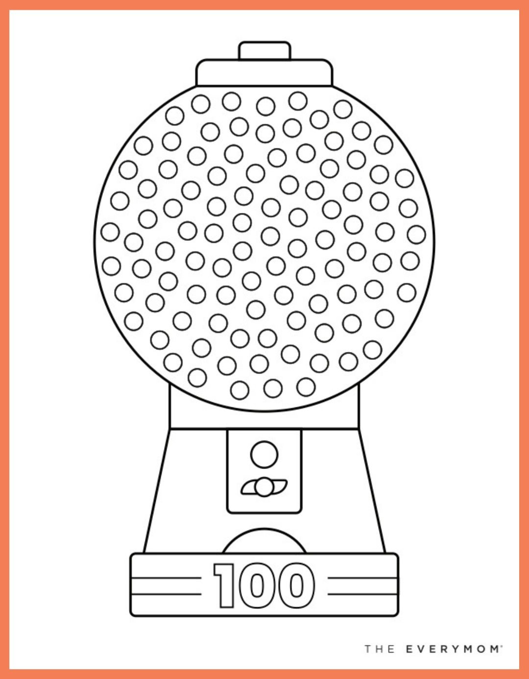 Easy 100 Days Of School Ideas—Plus Free Printables intended for 100Th Day Gumball Machine Printable