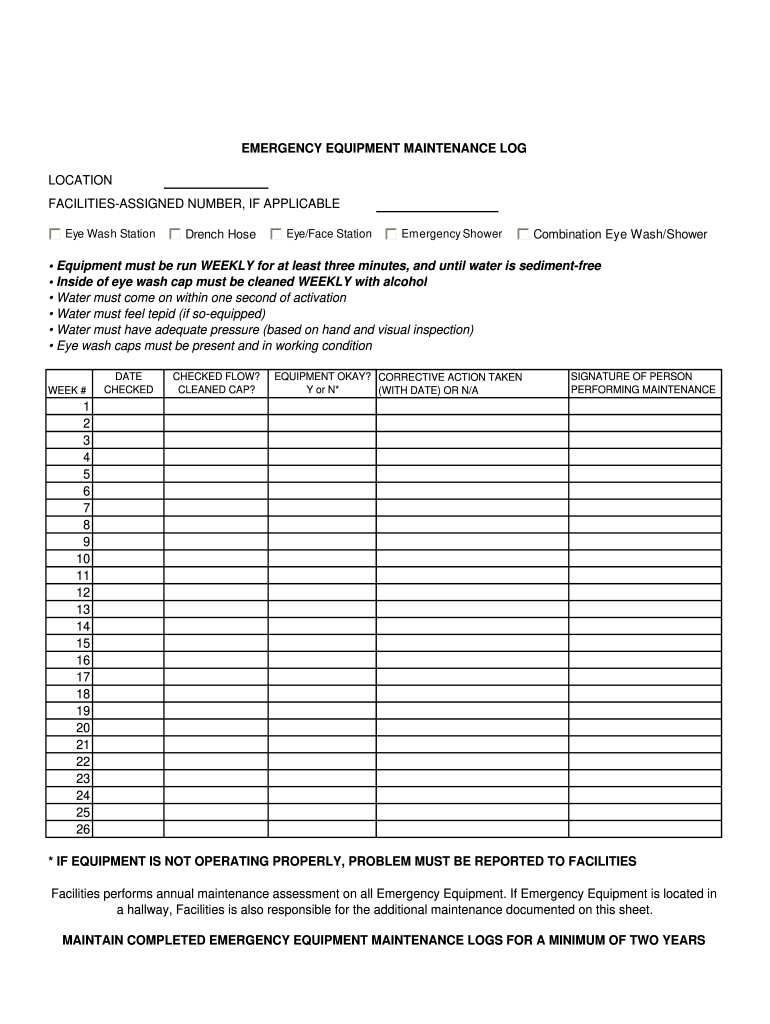 Eye Wash Station Inspection Sheet: Fill Out &amp;amp; Sign Online | Dochub throughout Free Printable Eye Wash Station Inspection Sheet