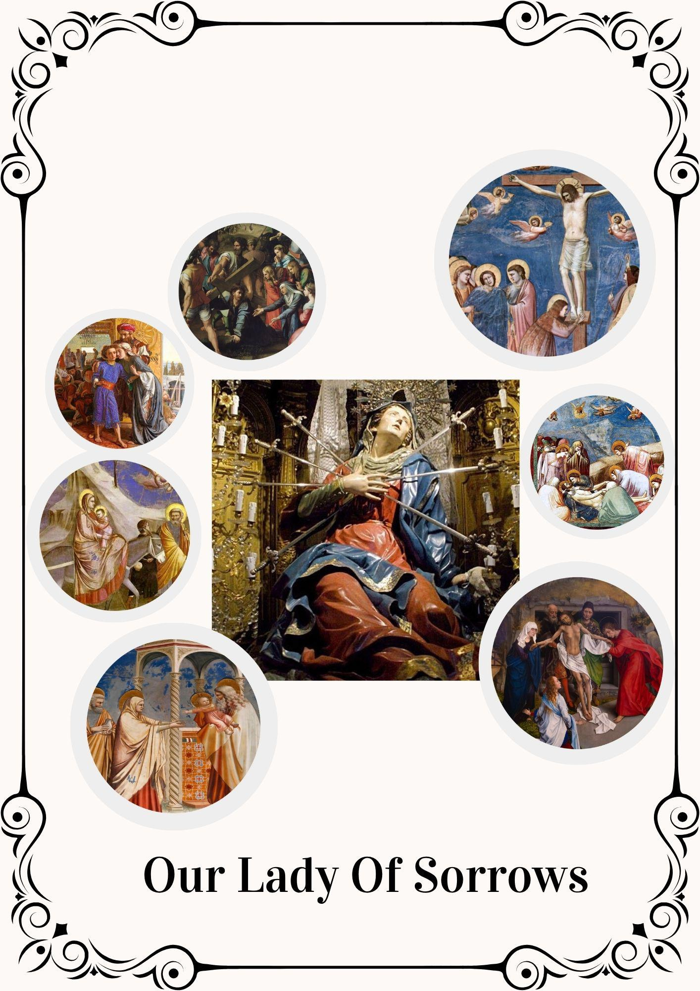 🕯️ Our Lady Of Sorrows – Free Printable Meditation Flyer For The regarding Rosary of the Seven Sorrows Printable