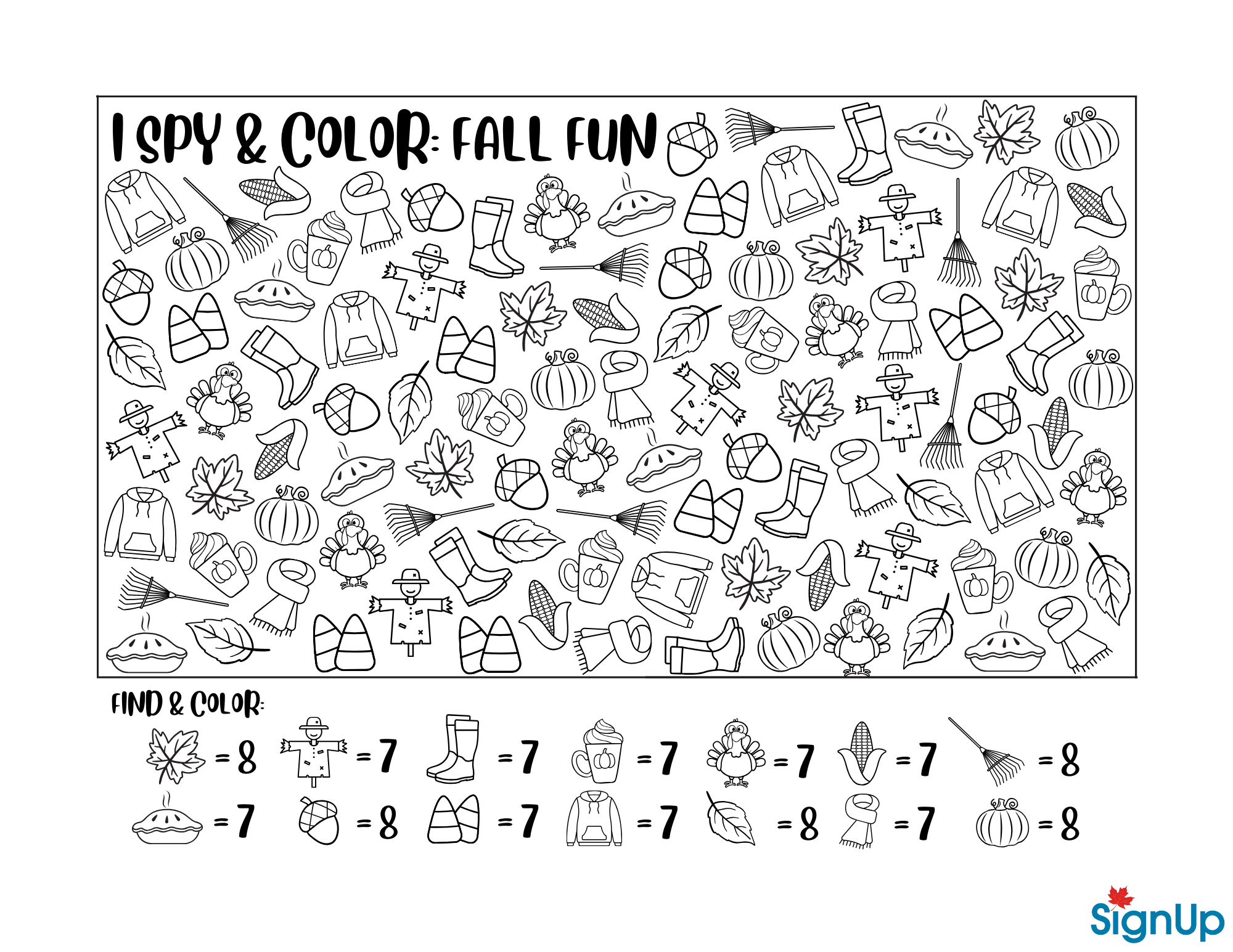Fall Activity Sheets & Coloring Pages | Signup pertaining to Free Printable Fall Activity Sheets