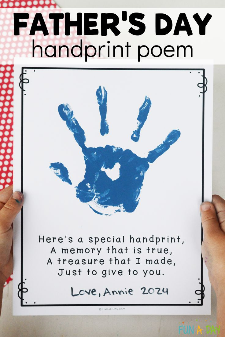 Father&amp;#039;S Day Handprint Poem Free Printable In 2025 | Fathers Day inside Printable Father&amp;amp;#039;s Day Handprint Poem