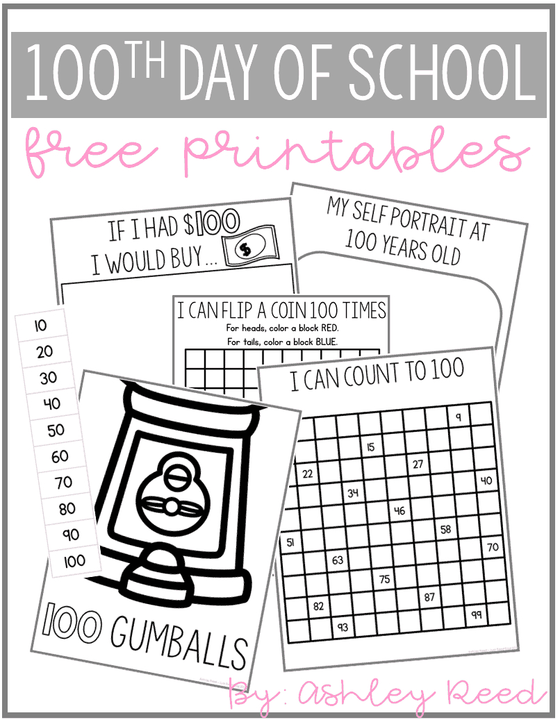 Five 100Th Day Of School Activities You Can Download For Free in 100 Days Of School Free Printables