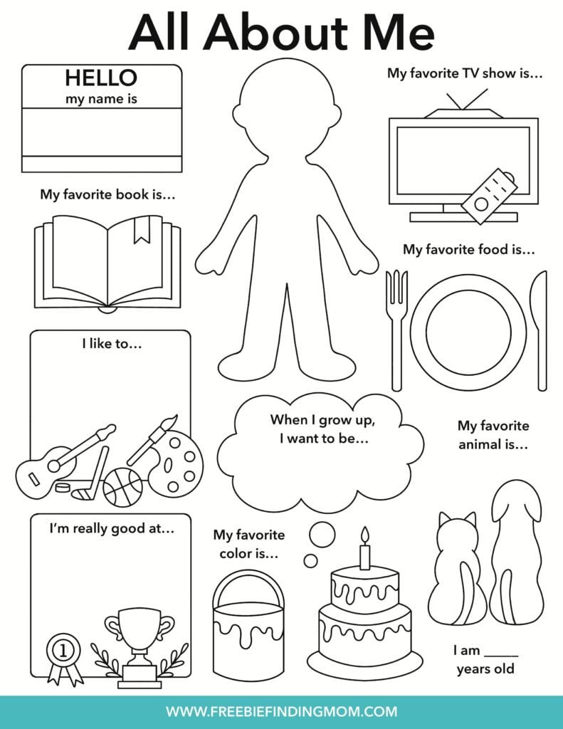 Free All About Me Worksheet intended for Free Printable All About Me Worksheet
