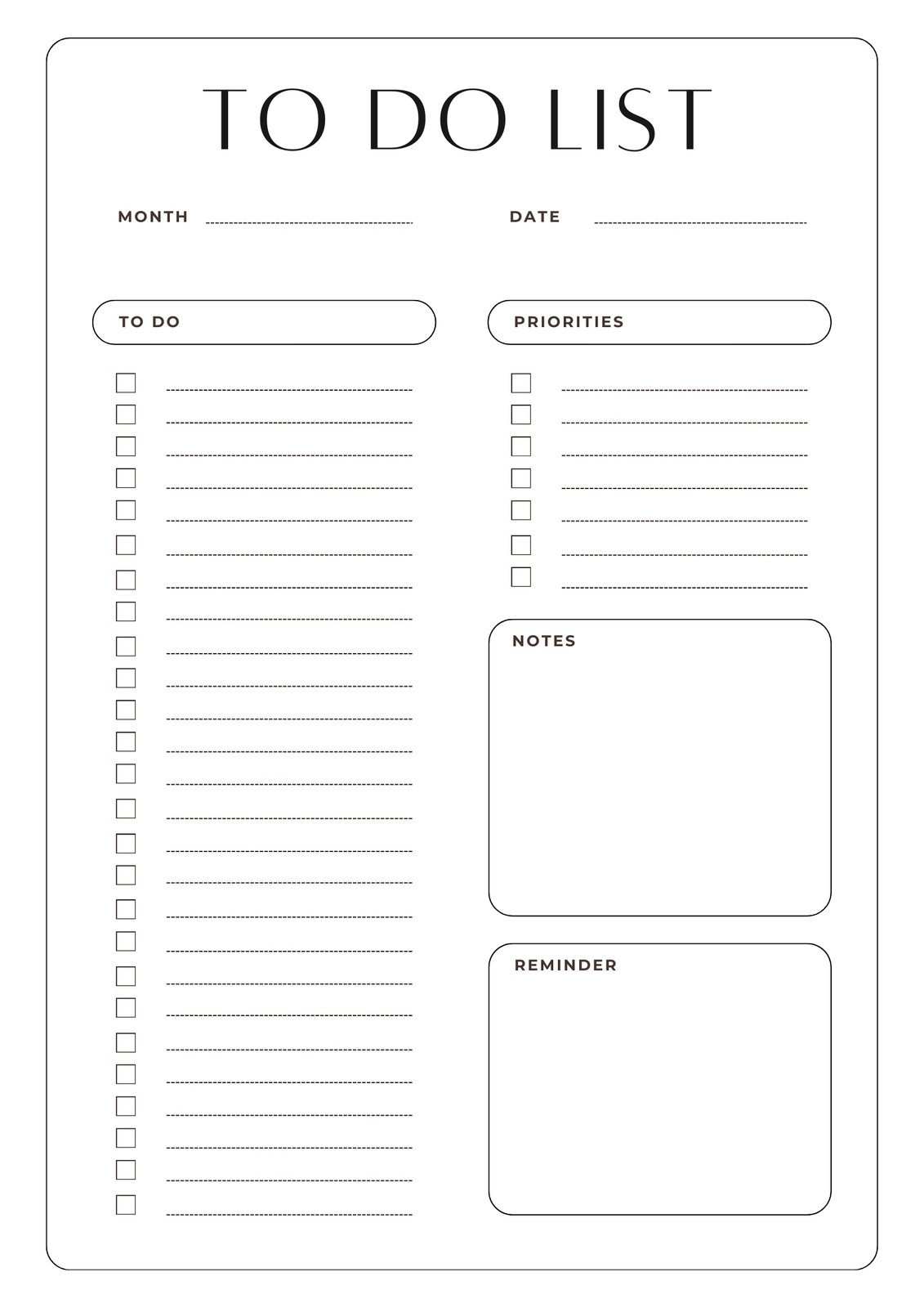 Free And Customizable To Do List Templates throughout Printable To Do List Free