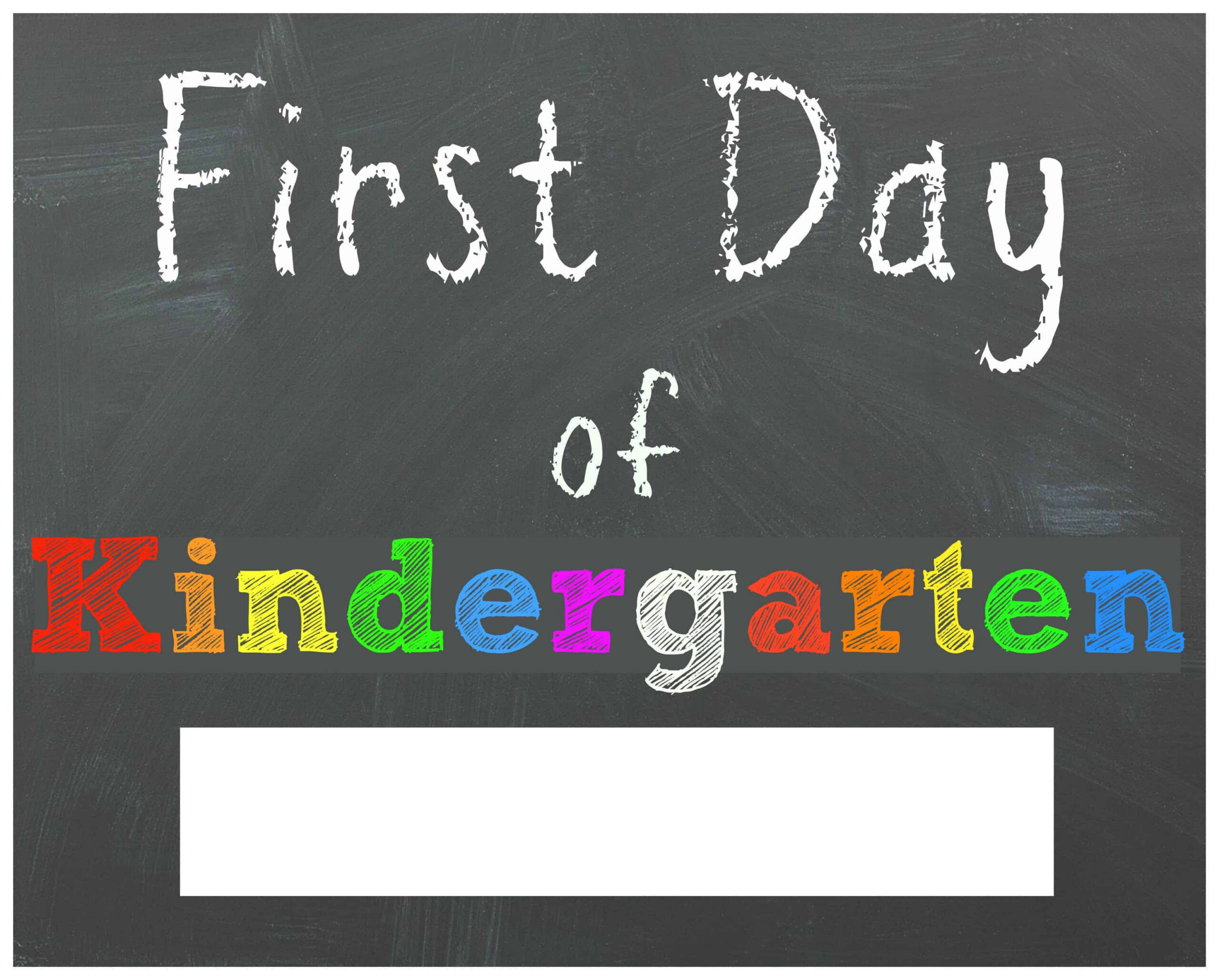 Free Back To School Printable Chalkboard Signs For First Day Of inside 1st Day of Kindergarten Printable
