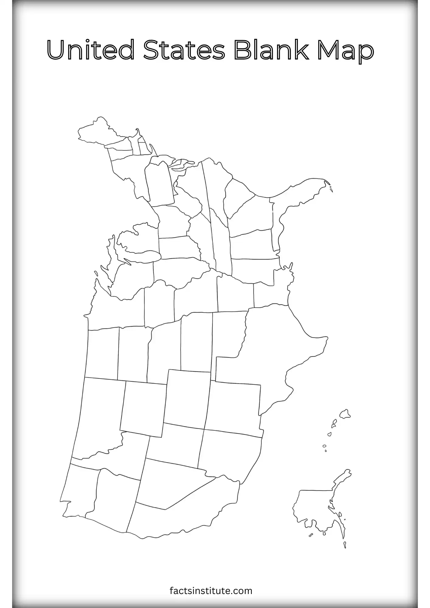Free Blank Us Map Printable (&amp;amp; Other Goodies) - The Facts Institute with regard to Blank U.s. Map Printable