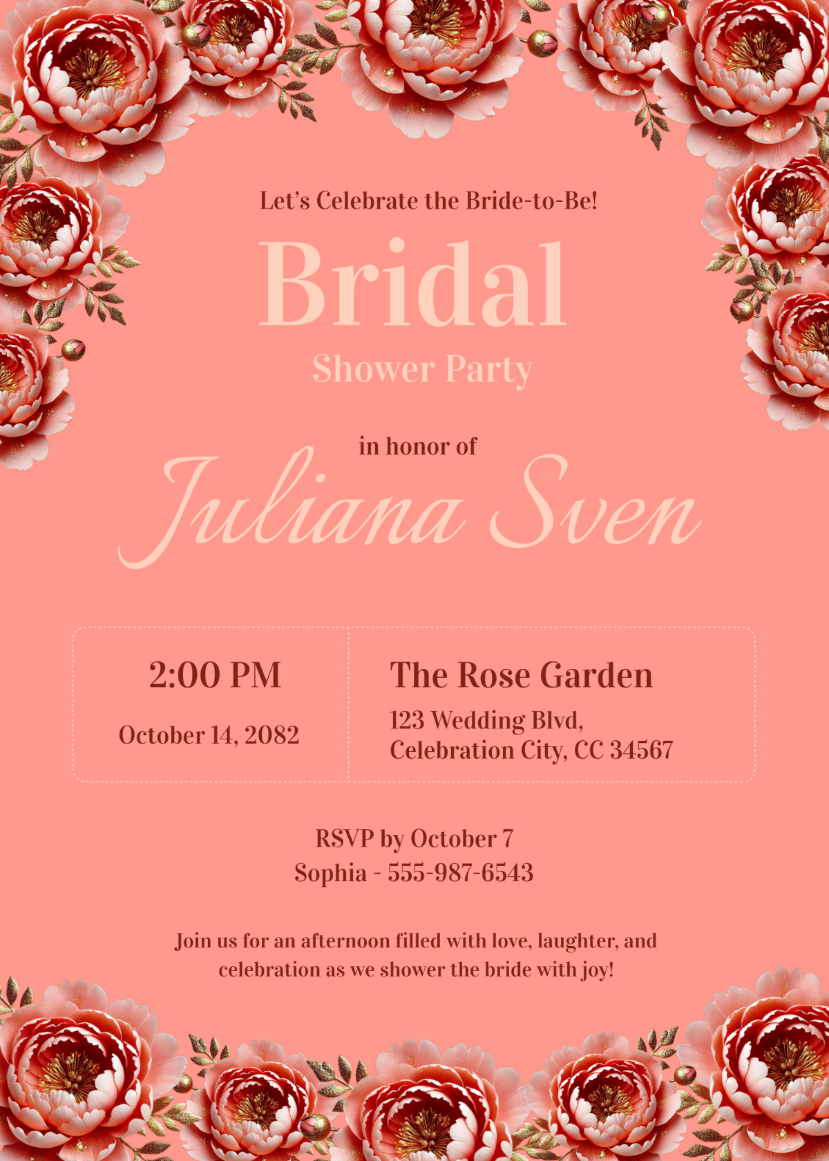 Free Bridal Shower Invitation Templates, Editable And Printable pertaining to Bridal Shower Invitations Online Free Printable