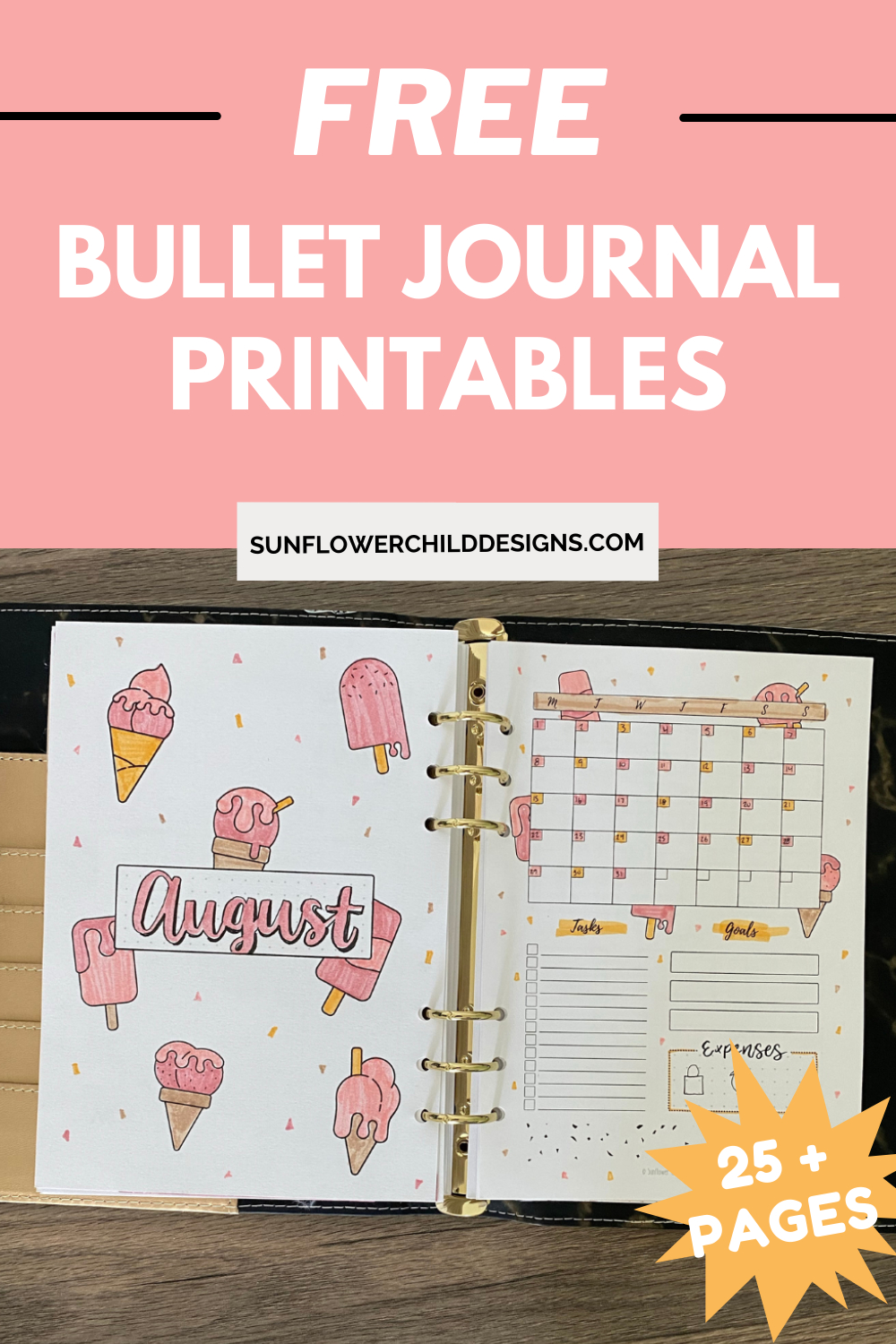 Free Bullet Journal Printables 25+ Pages With Doodles — Sunflower throughout Bullet Journal Page Ideas Printable