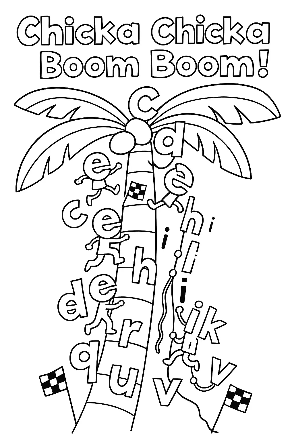 Free Chicka Chicka Boom Boom Coloring Page Generator – 17 Chicka intended for Chicka Chicka Boom Boom Printables