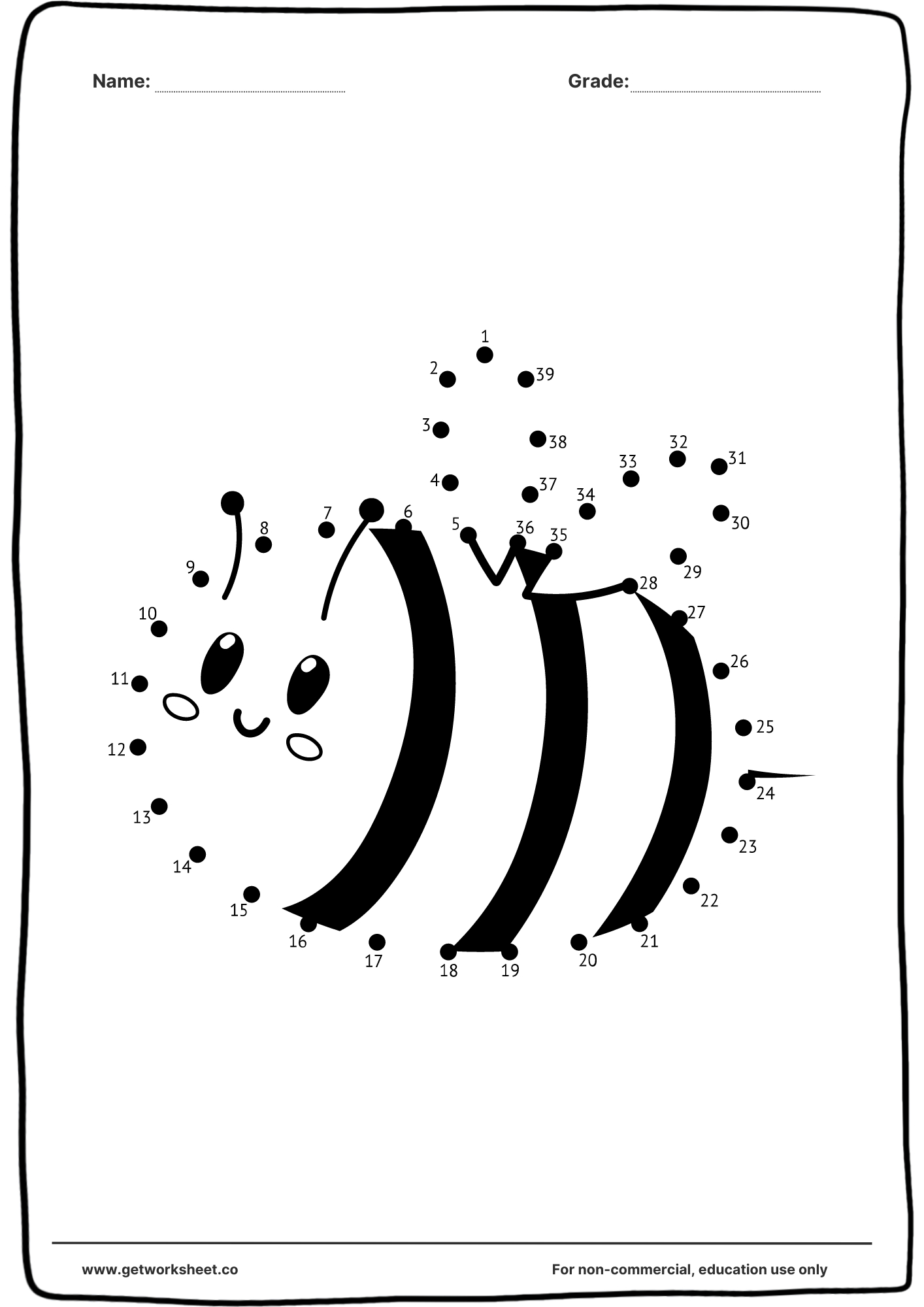 Free Connect The Dots Printable Worksheets Worksheets | Get Worksheet with Connect the Dots Printable Free